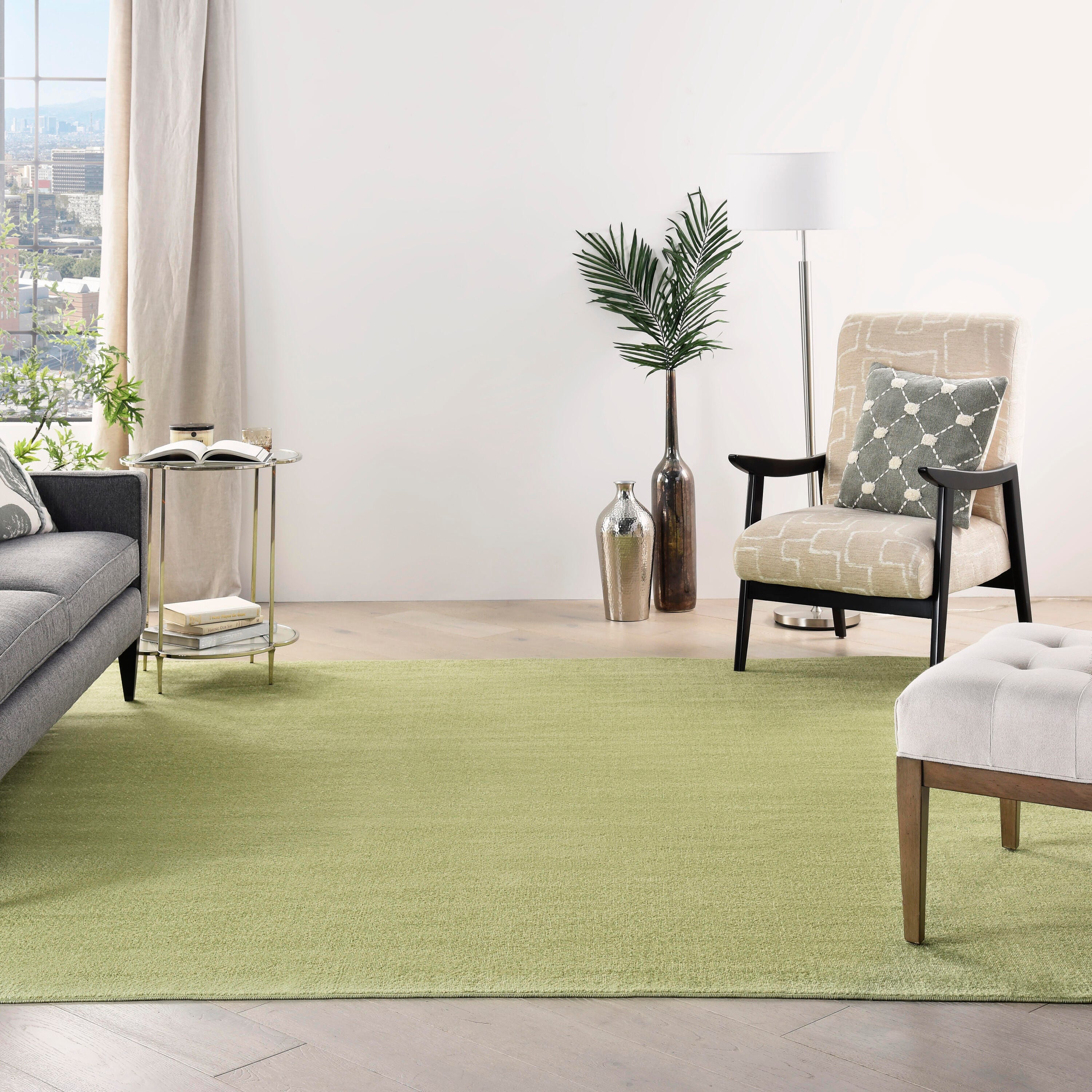 Nourison Home Outdoor Essentials 9' x Square Area Rug, Green, large