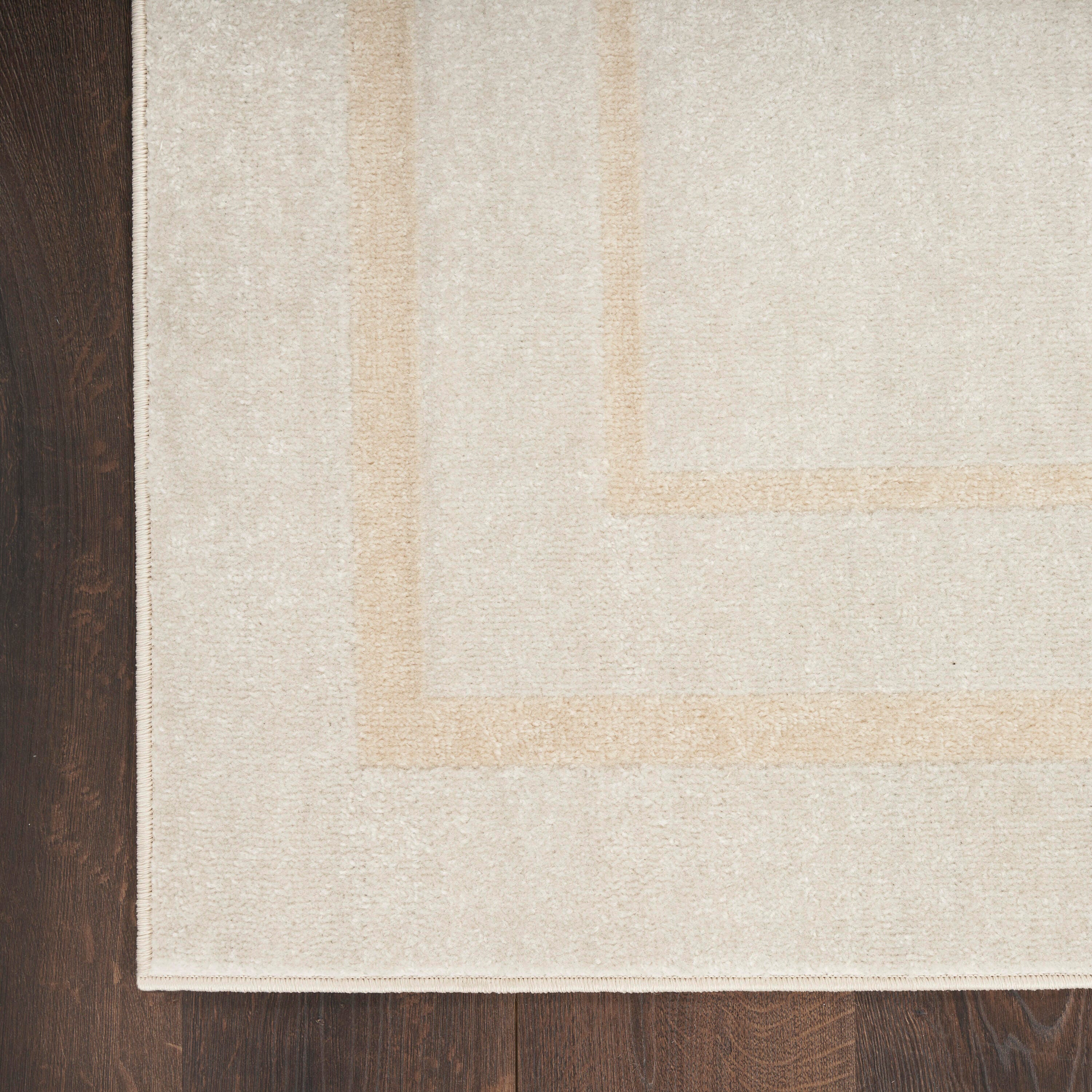 Nourison Home Outdoor Essentials 9' x Square Area Rug, Ivory/Gold, large