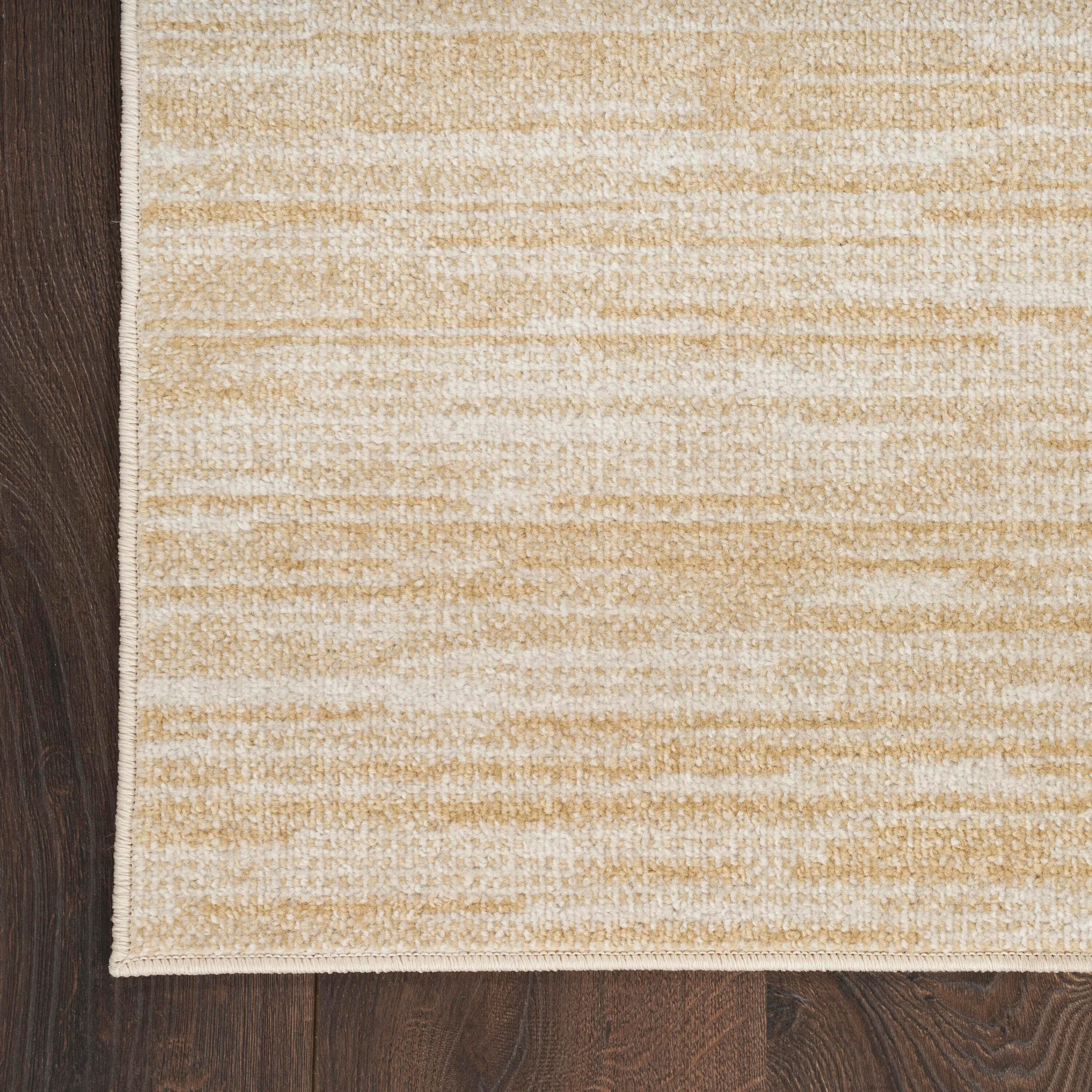 Nourison Home Outdoor Essentials 9' x Square Area Rug, Ivory/Gold, large