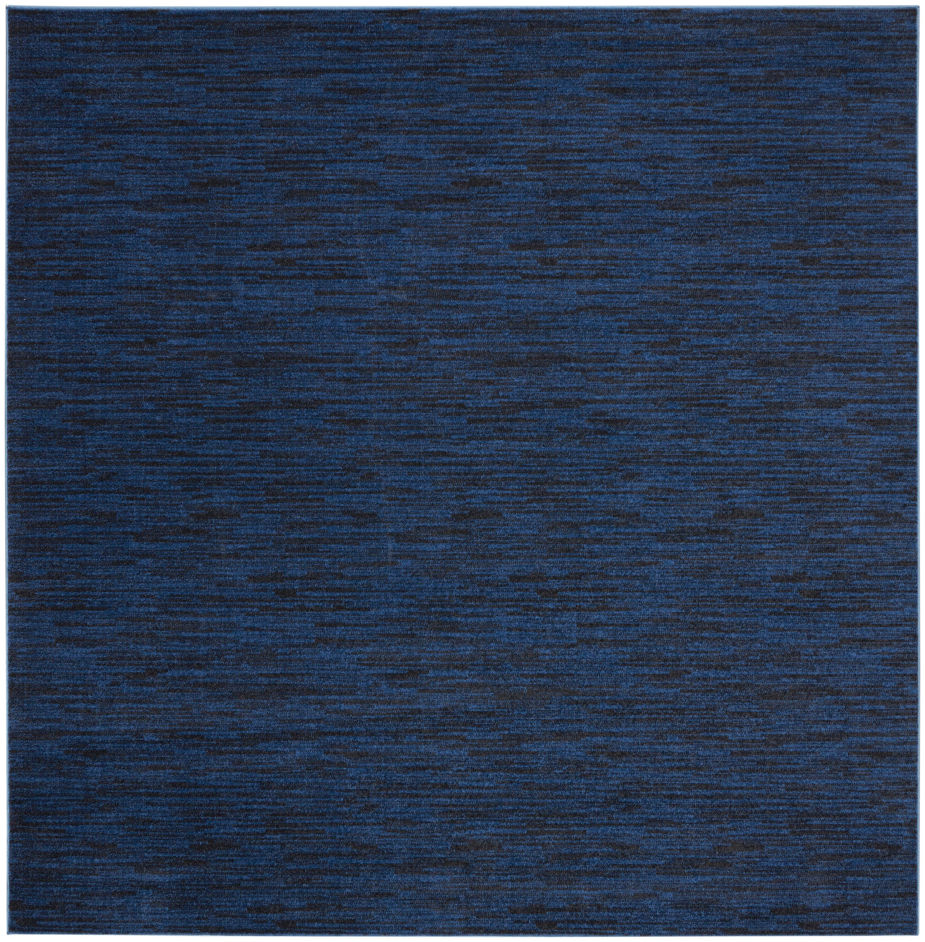 Nourison Home Outdoor Essentials 9' x Square Area Rug, Midnight Blue, large
