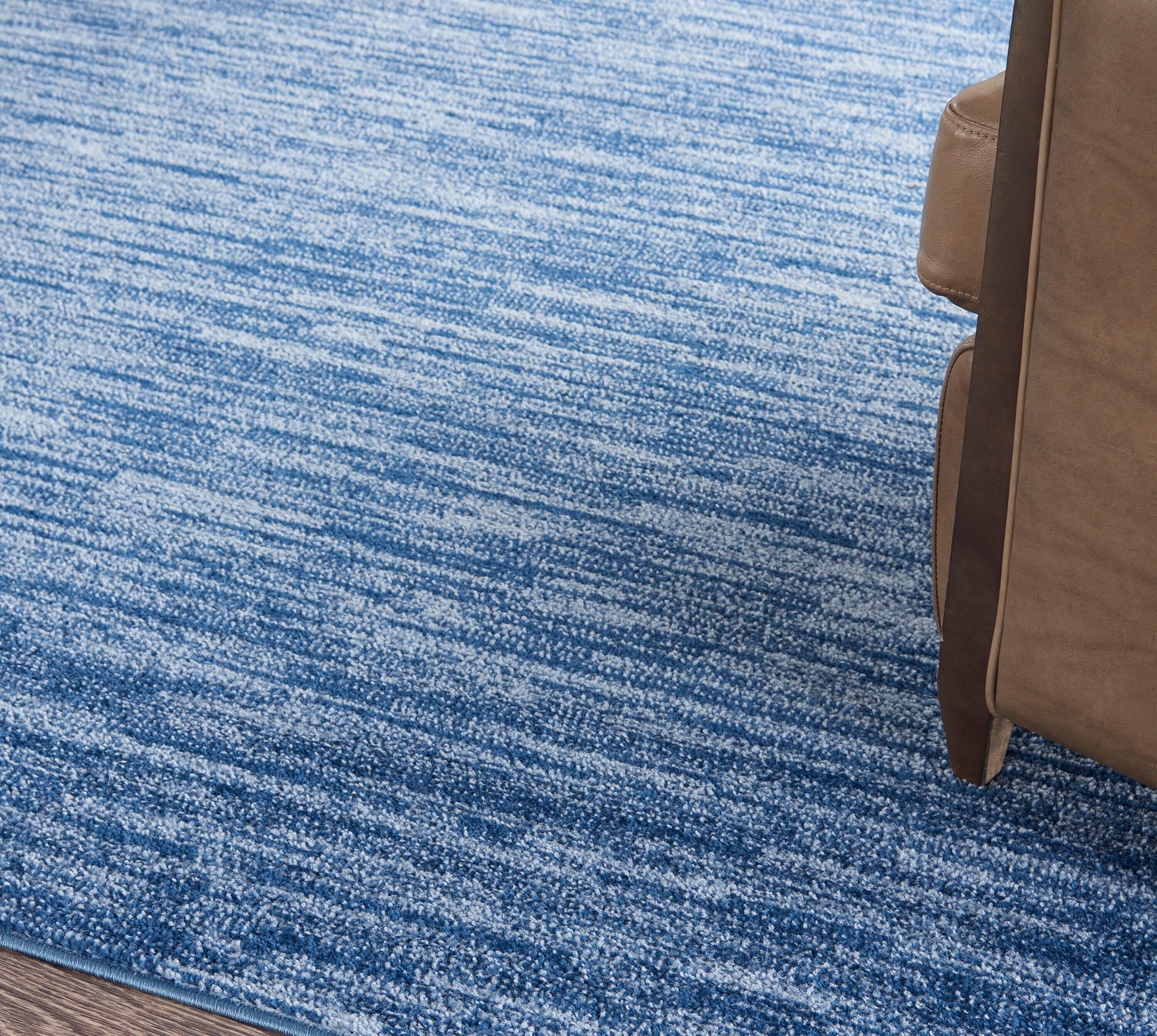 Nourison Home Outdoor Essentials 9' x Square Area Rug, Navy Blue, large