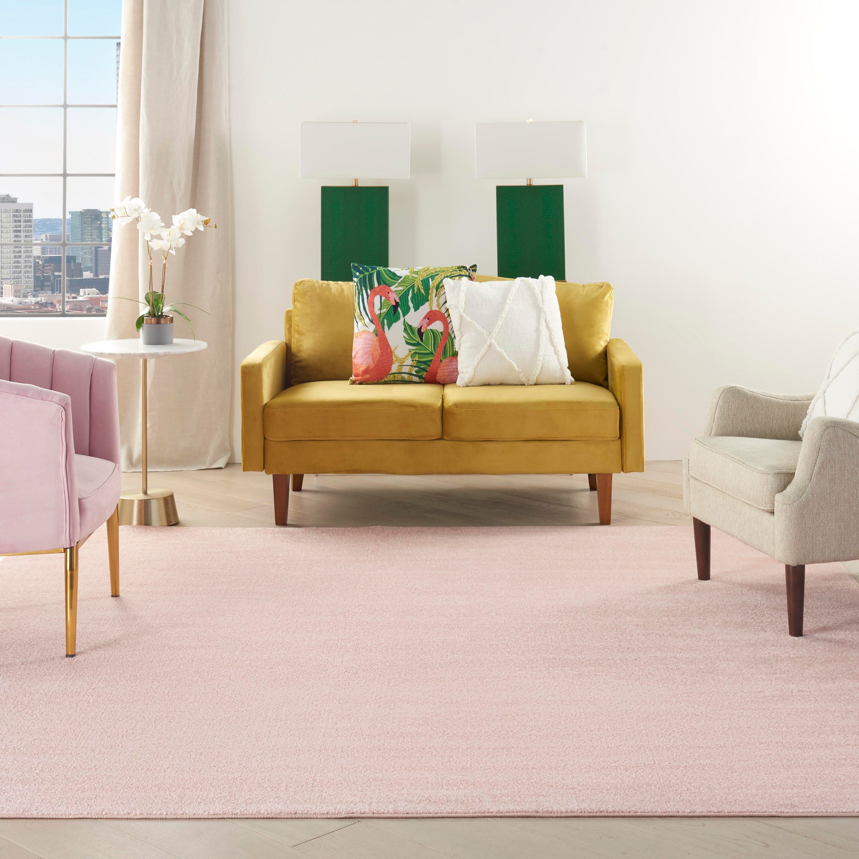 Nourison Home Outdoor Essentials 9' x Square Area Rug, Pink, large