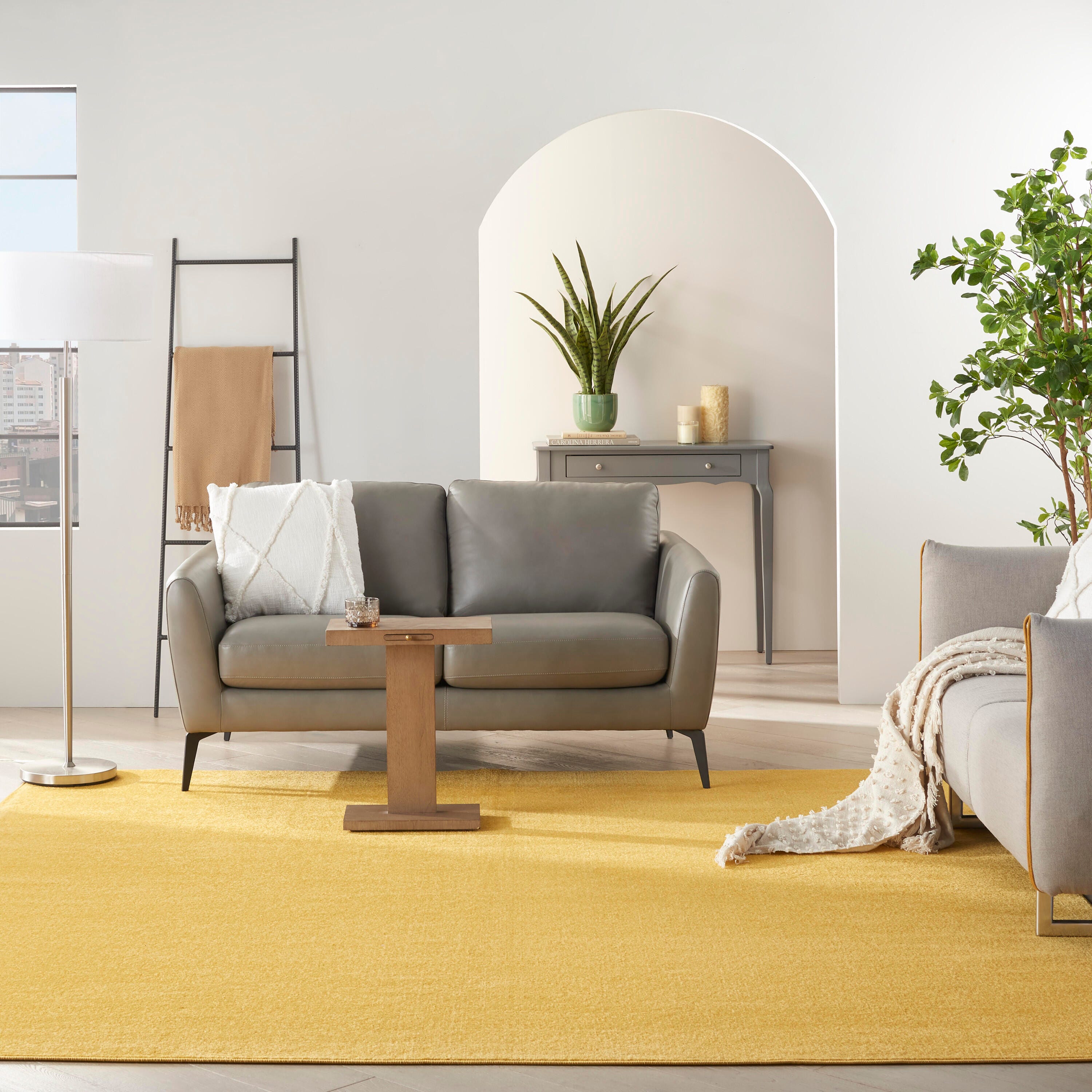 Nourison Home Outdoor Essentials 9' x Square Area Rug, Yellow, large