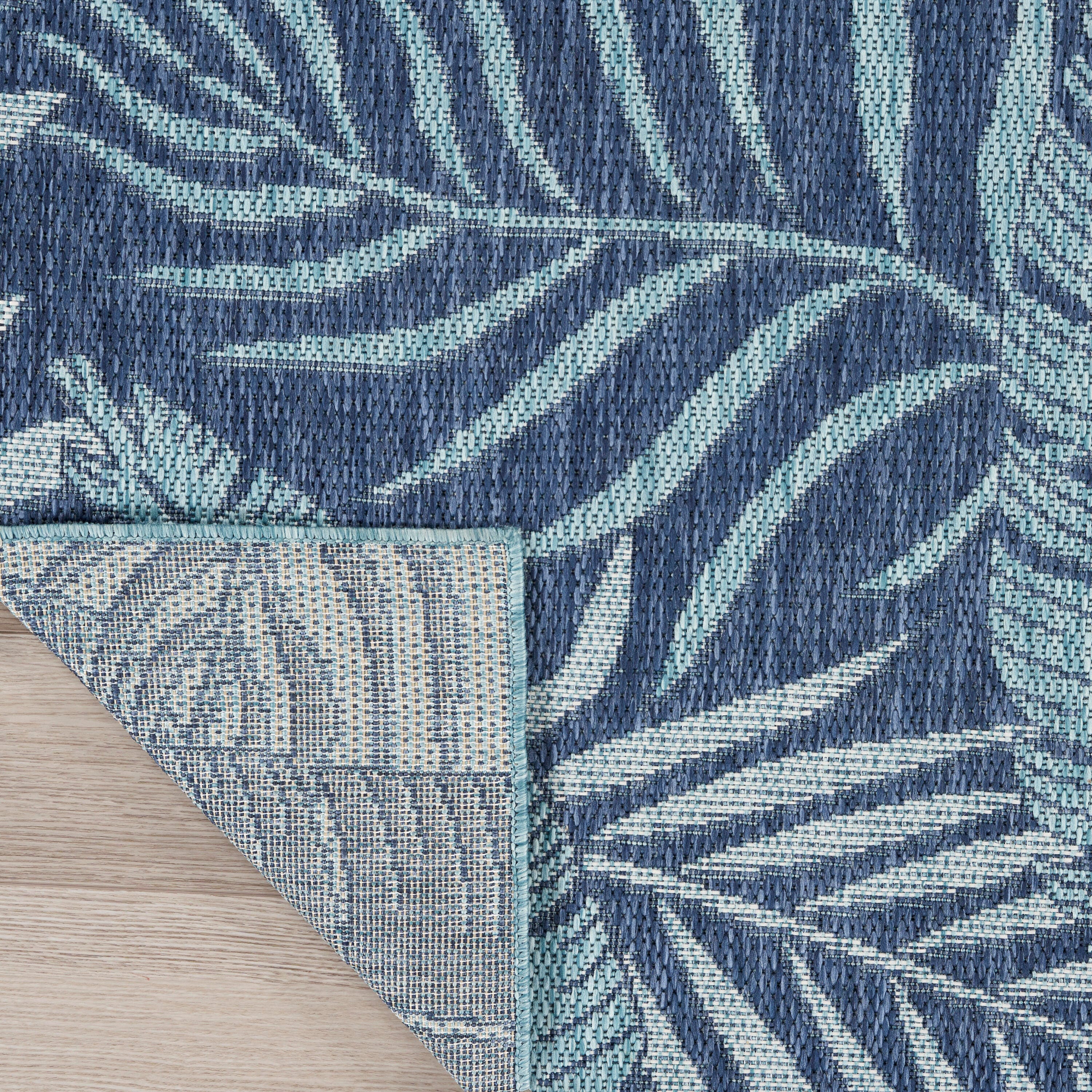 Nourison Home Palm Leaf 3' x 5'  Area Rug, Navy, large