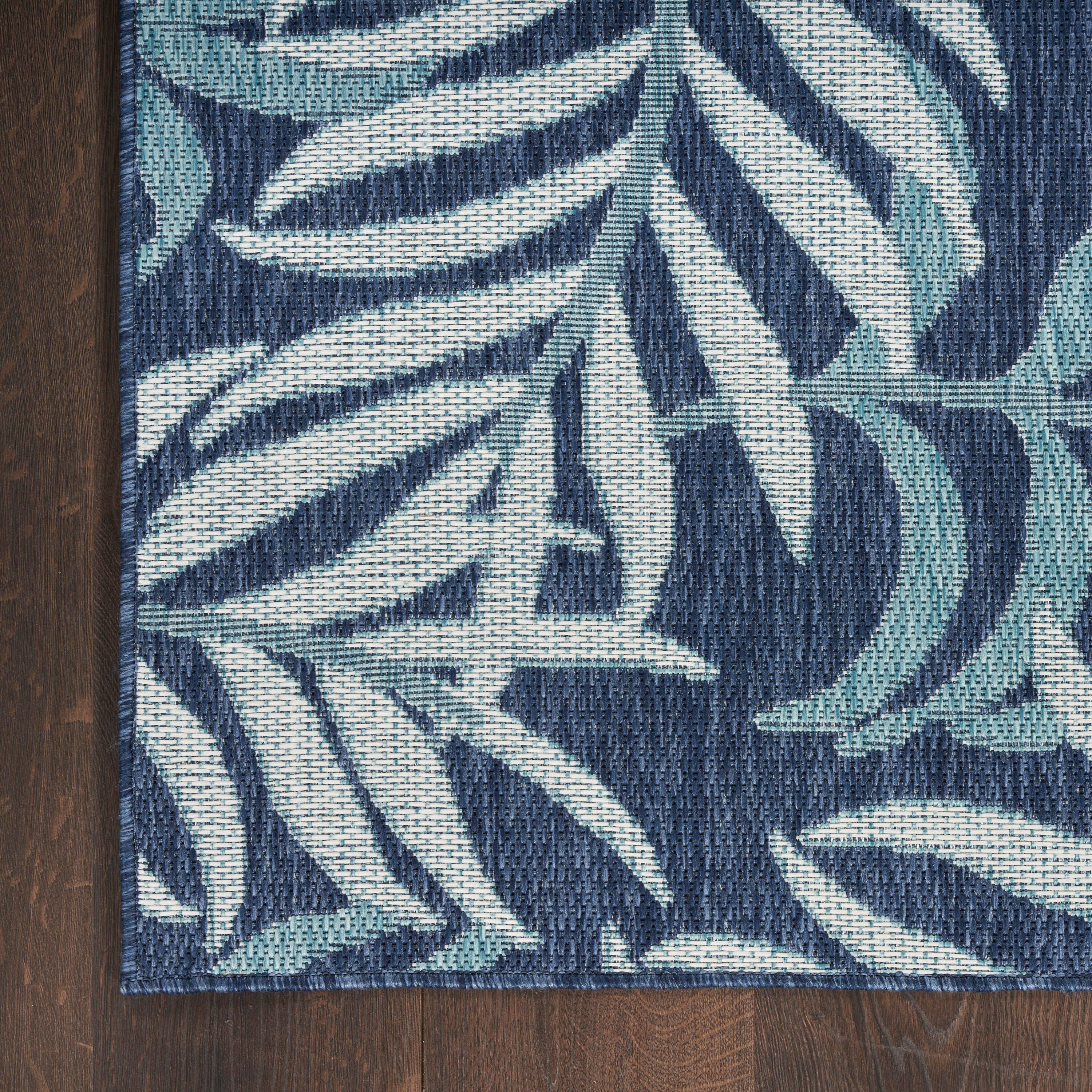 Nourison Home Tropical 5' x 7' Area Rug, Navy, large