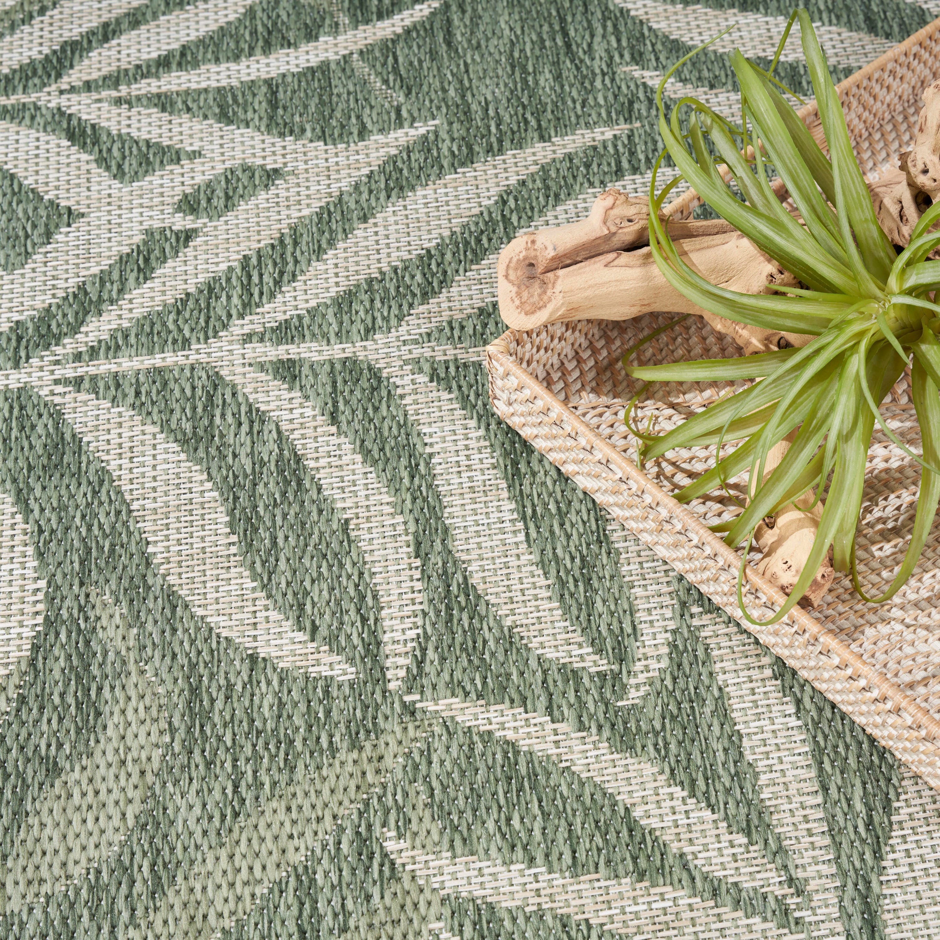 Nourison Home Tropical 3' x 5' Area Rug, Green/Ivory, large