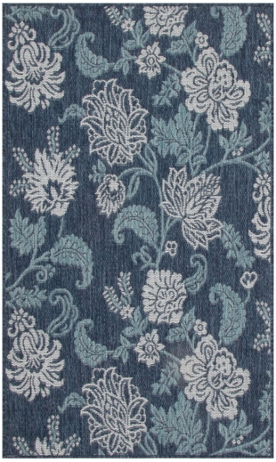 Nourison Home Oversized Flowers 3' x 5' Area Rug, Navy, large