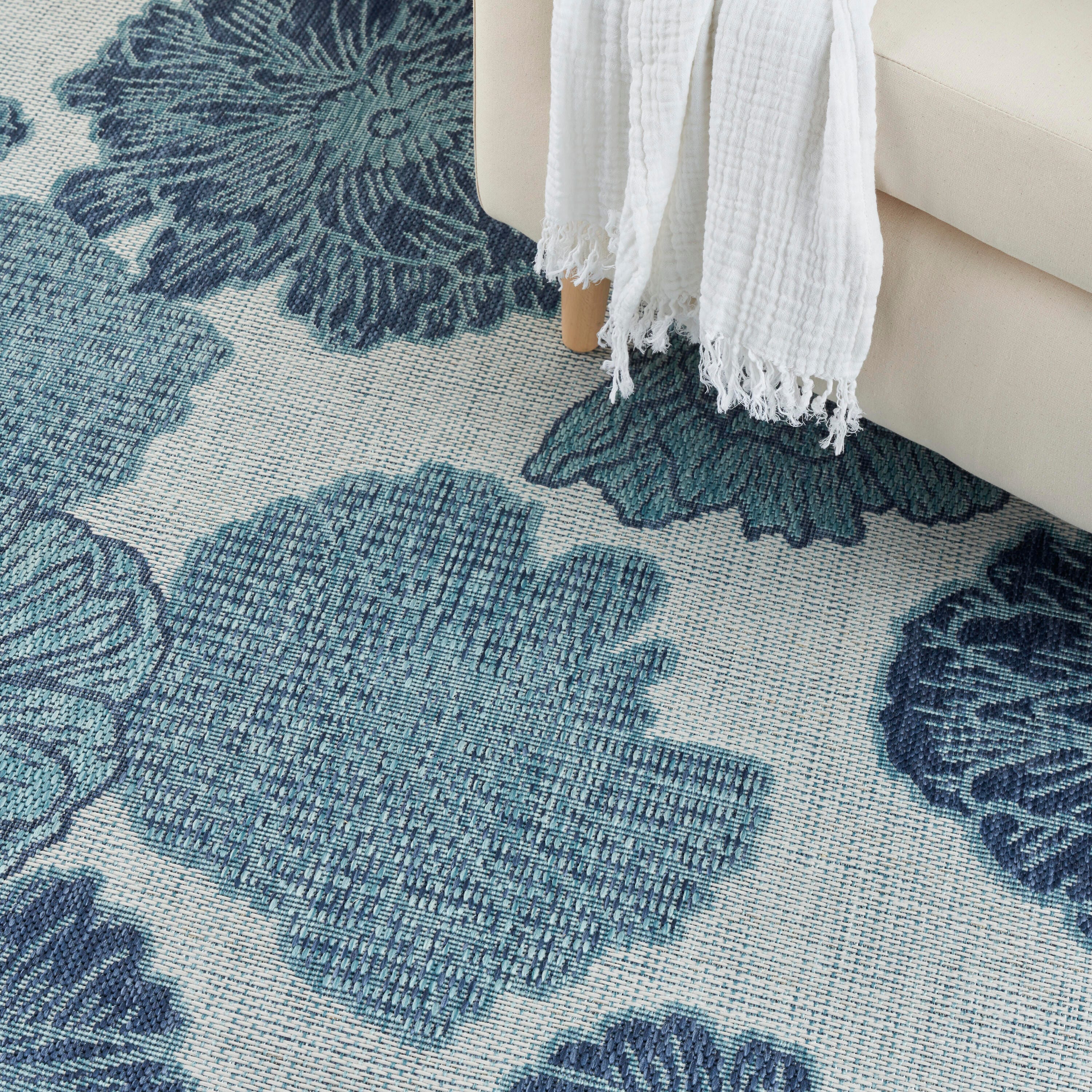 Nourison Home Floral 3' x 5' Area Rug, Blue, large