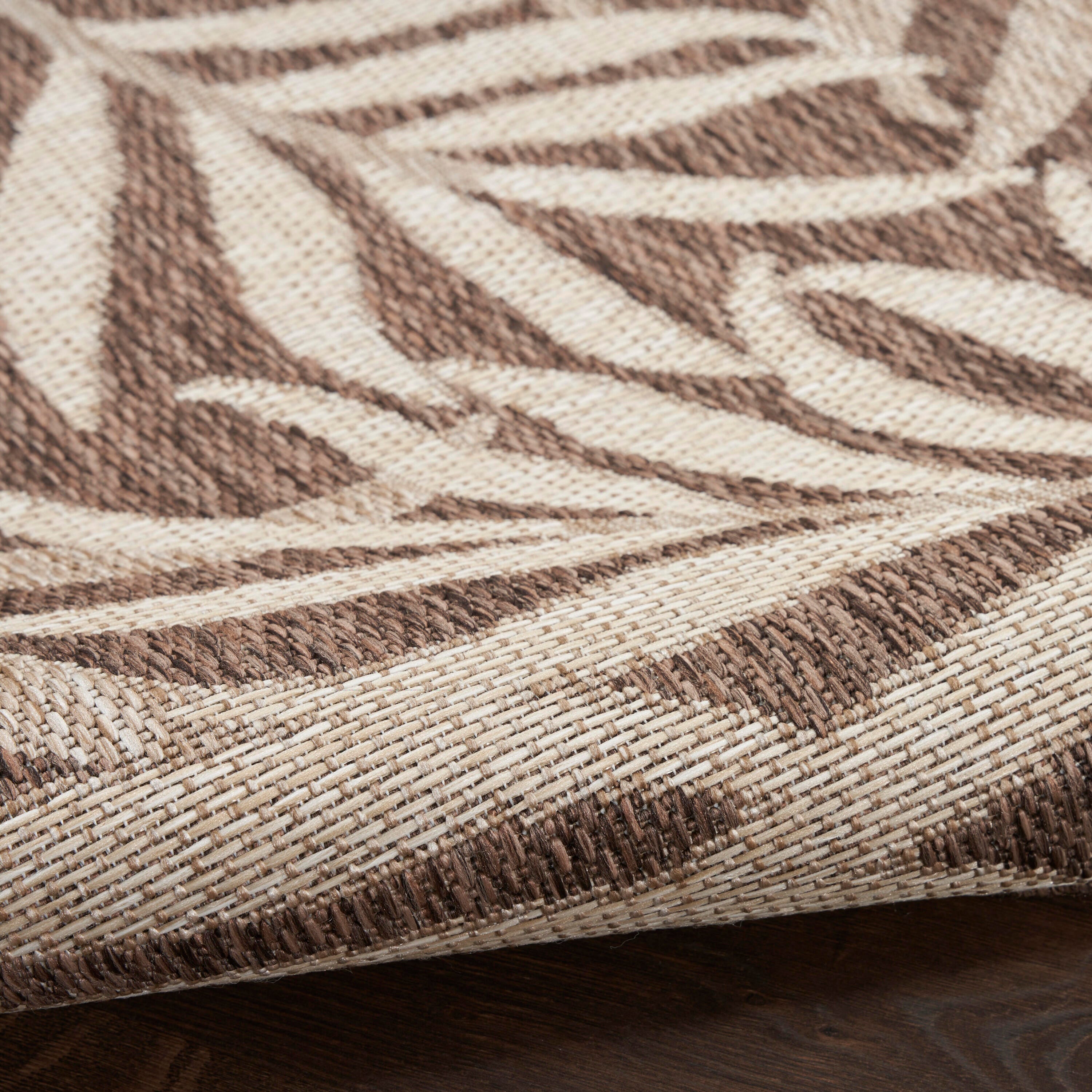 Nourison Home Tropical 5' x 7' Area Rug, Mocha, large