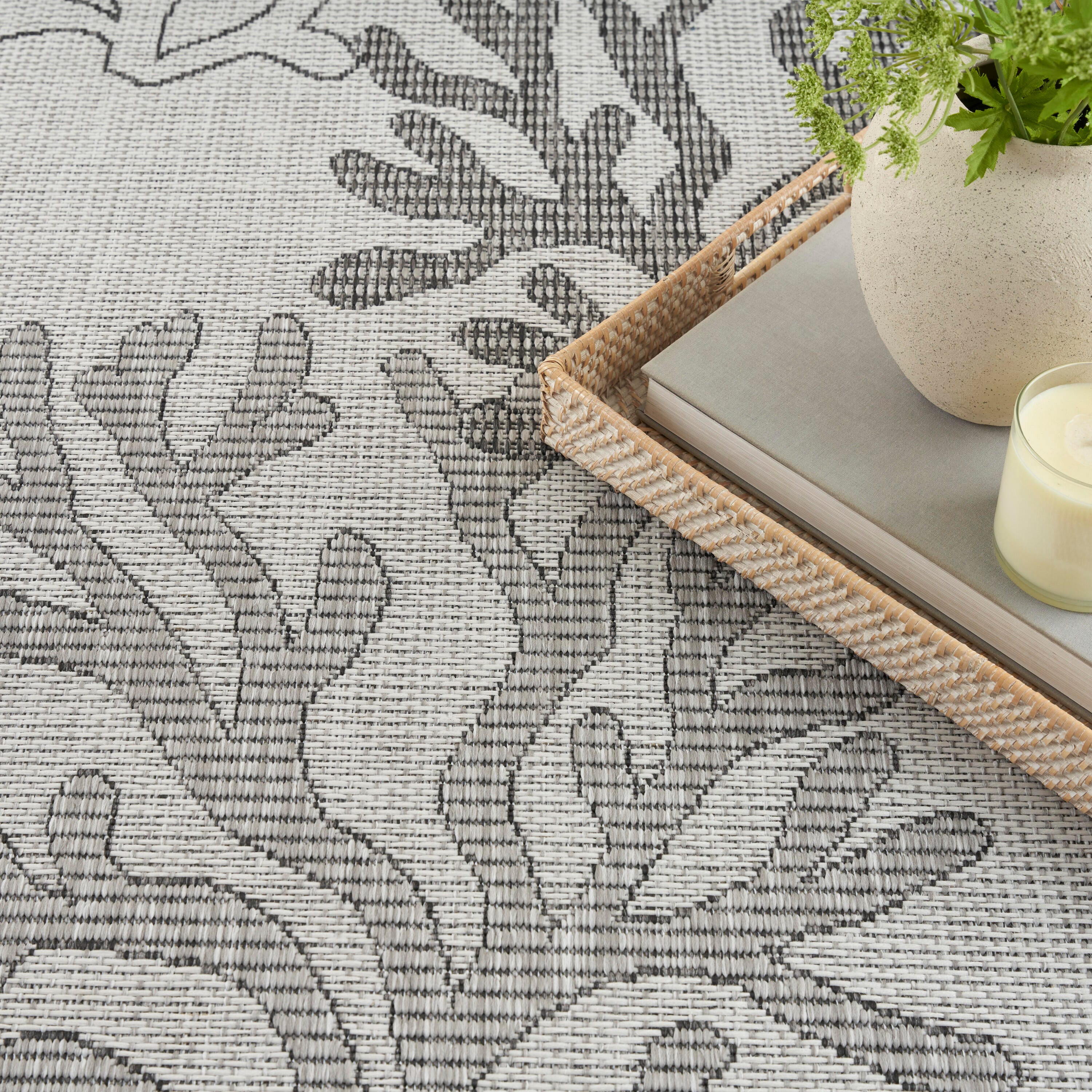 Nourison Home Coral Reef 3' x 5' Area Rug, Gray, large