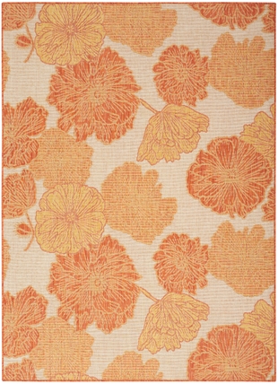 Nourison Home Floral 4' x 6' Area Rug, Coral, large
