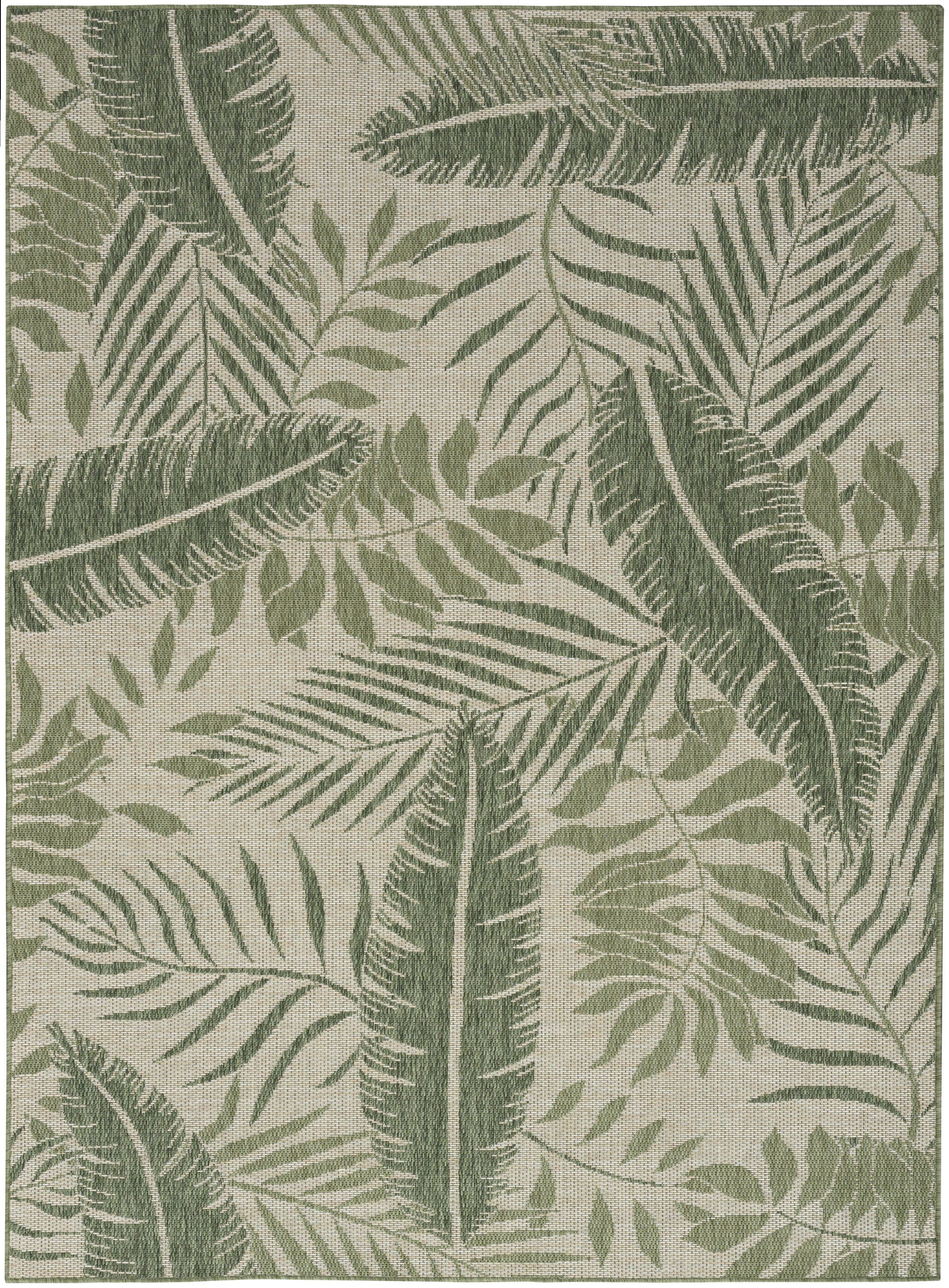 Nourison Home Palm Leaf 4' x 6'  Area Rug, Ivory/Green, large