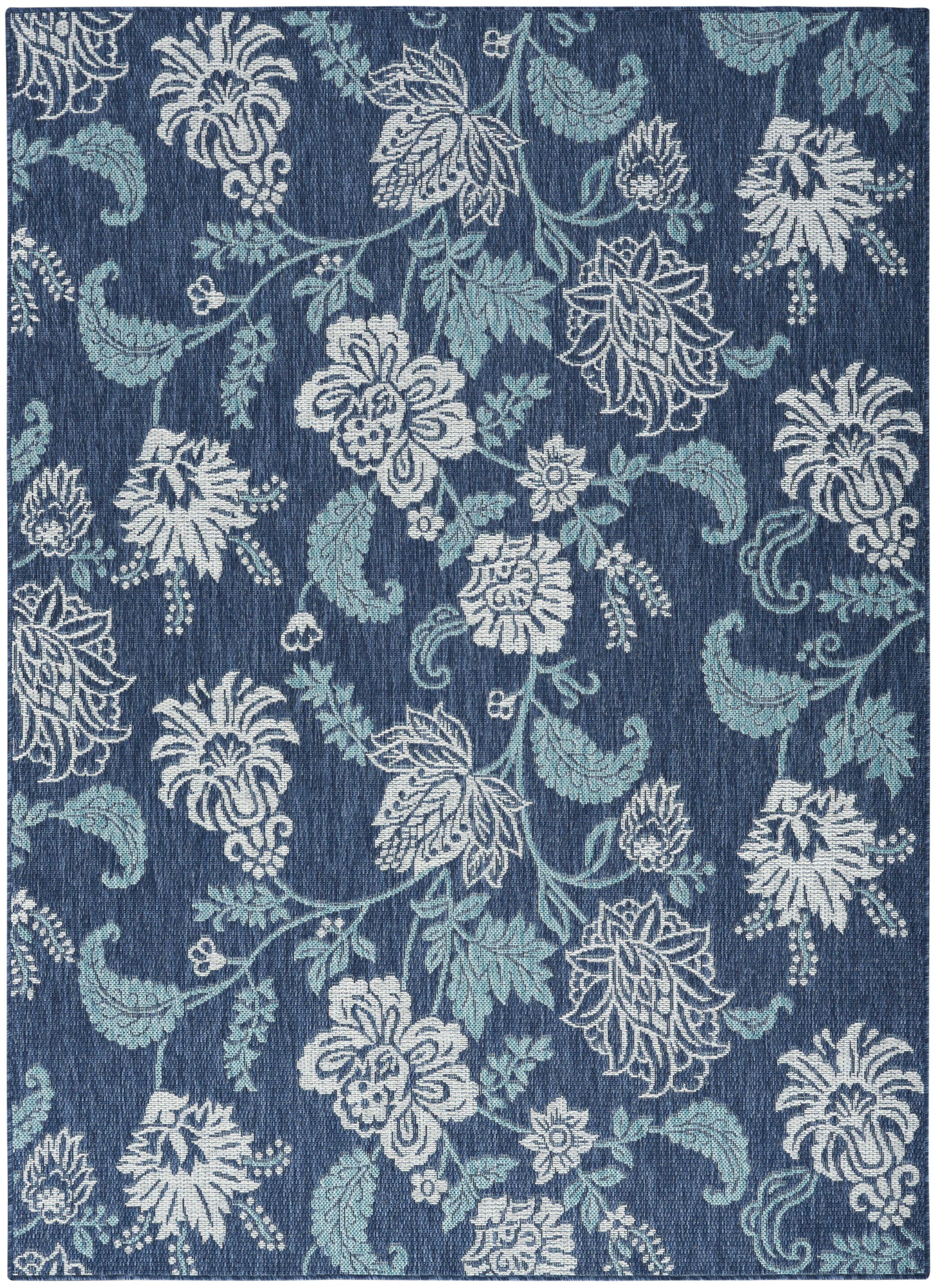 Nourison Home Oversized Flowers 4' x 6' Area Rug, Navy, large