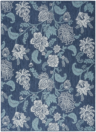 Nourison Home Oversized Flowers 4' x 6' Area Rug, Navy, large