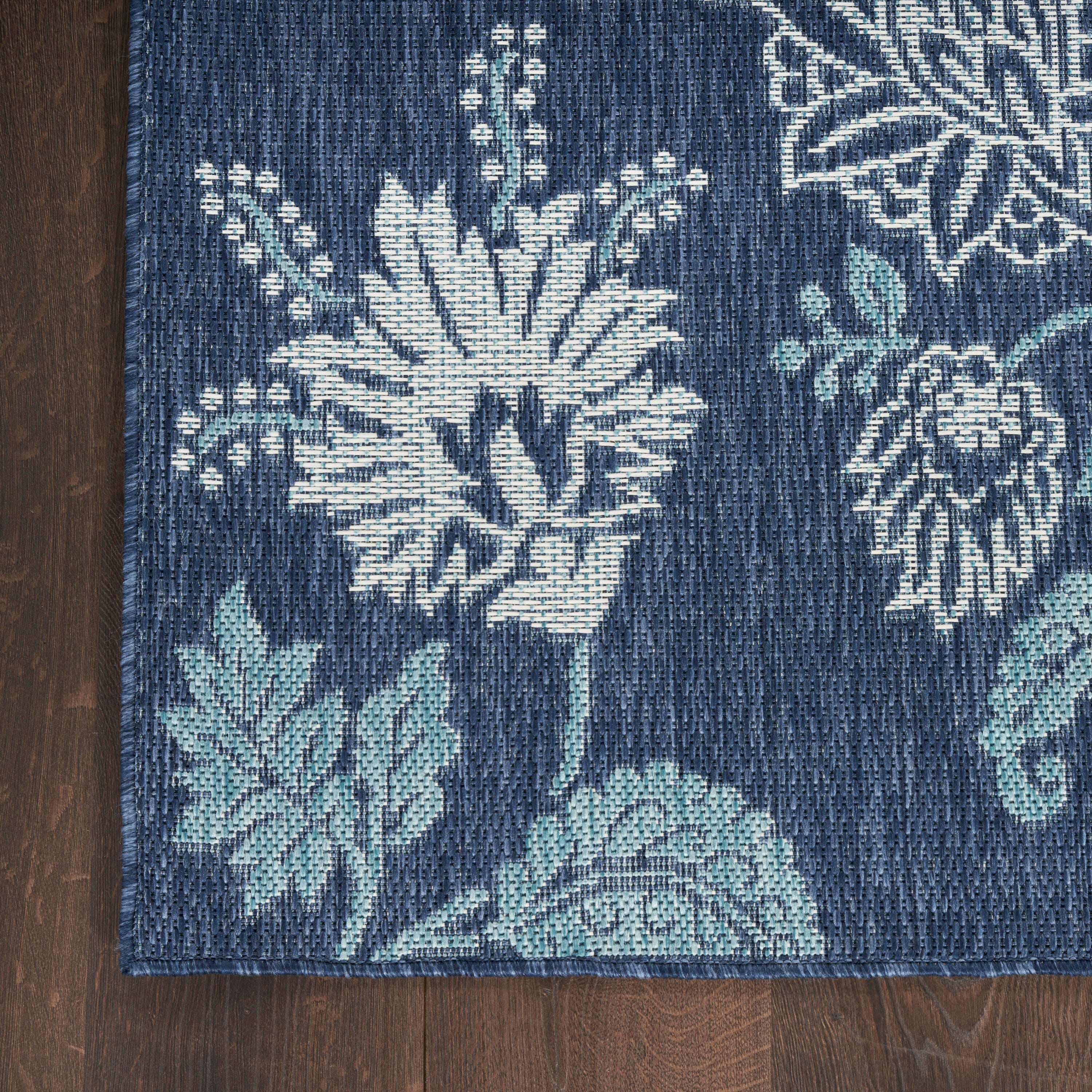 Nourison Home Oversized Flowers 4' x 6' Area Rug, Navy, large