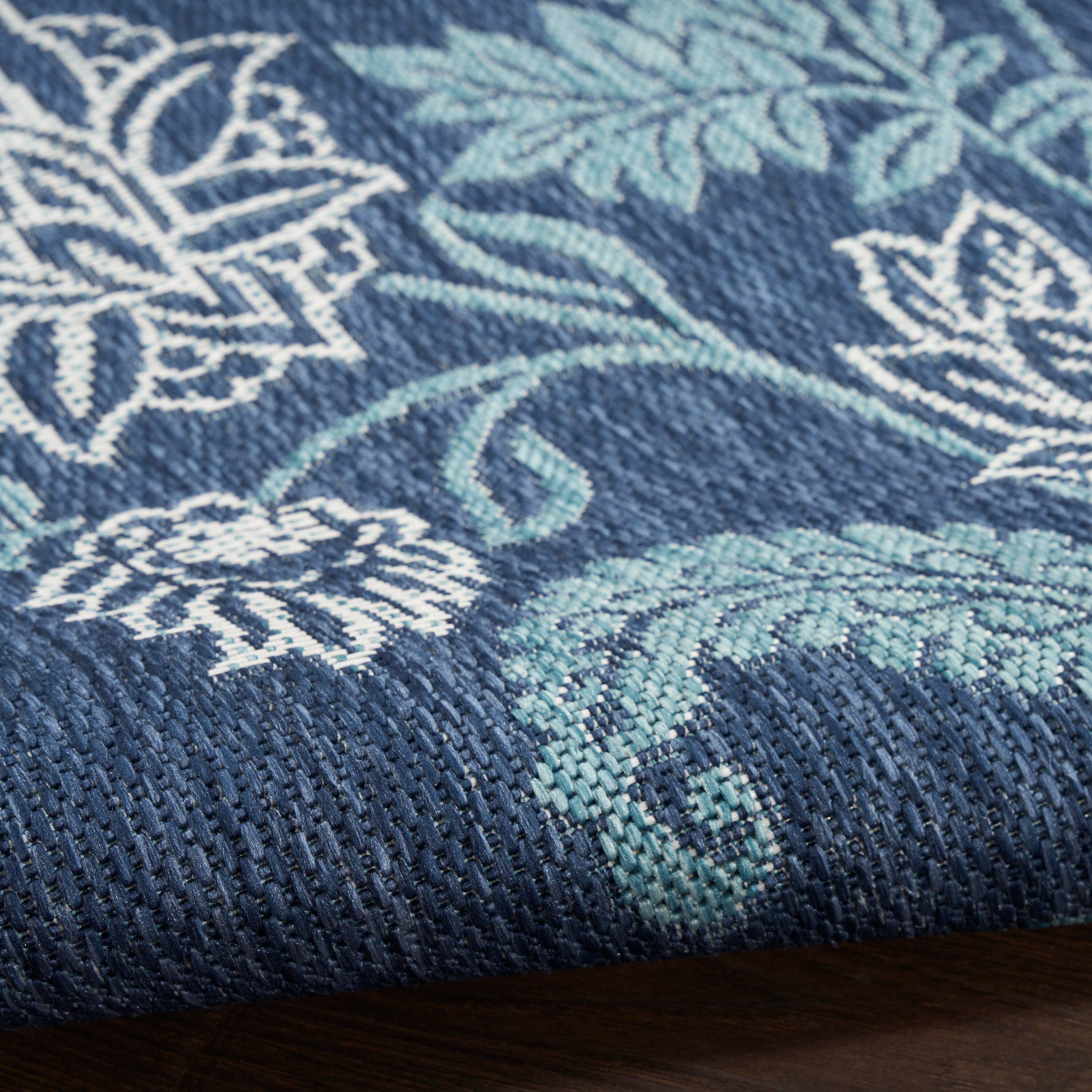 Nourison Home Oversized Flowers 4' x 6' Area Rug, Navy, large