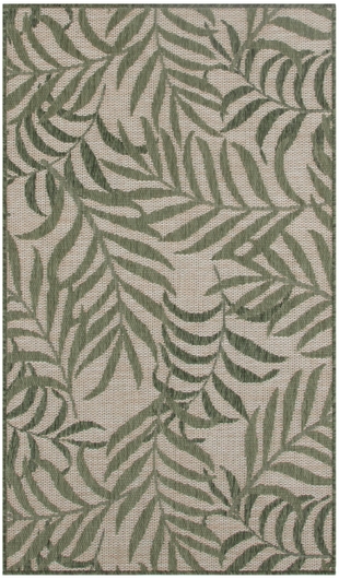 Nourison Home Tropical 3' x 5' Area Rug, Ivory/Green, large