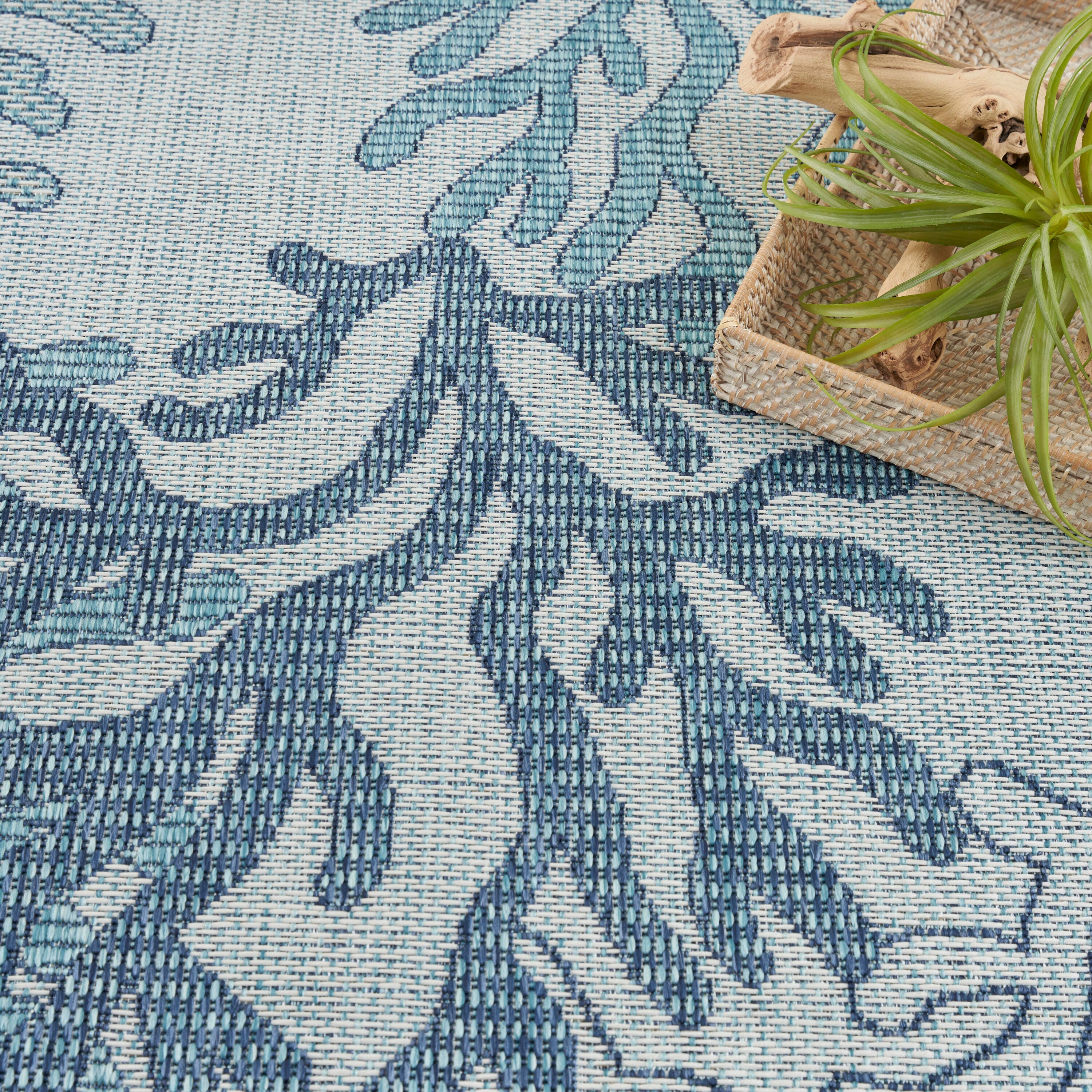 Nourison Home Coral Reef 8' x 10' Area Rug, Blue, large