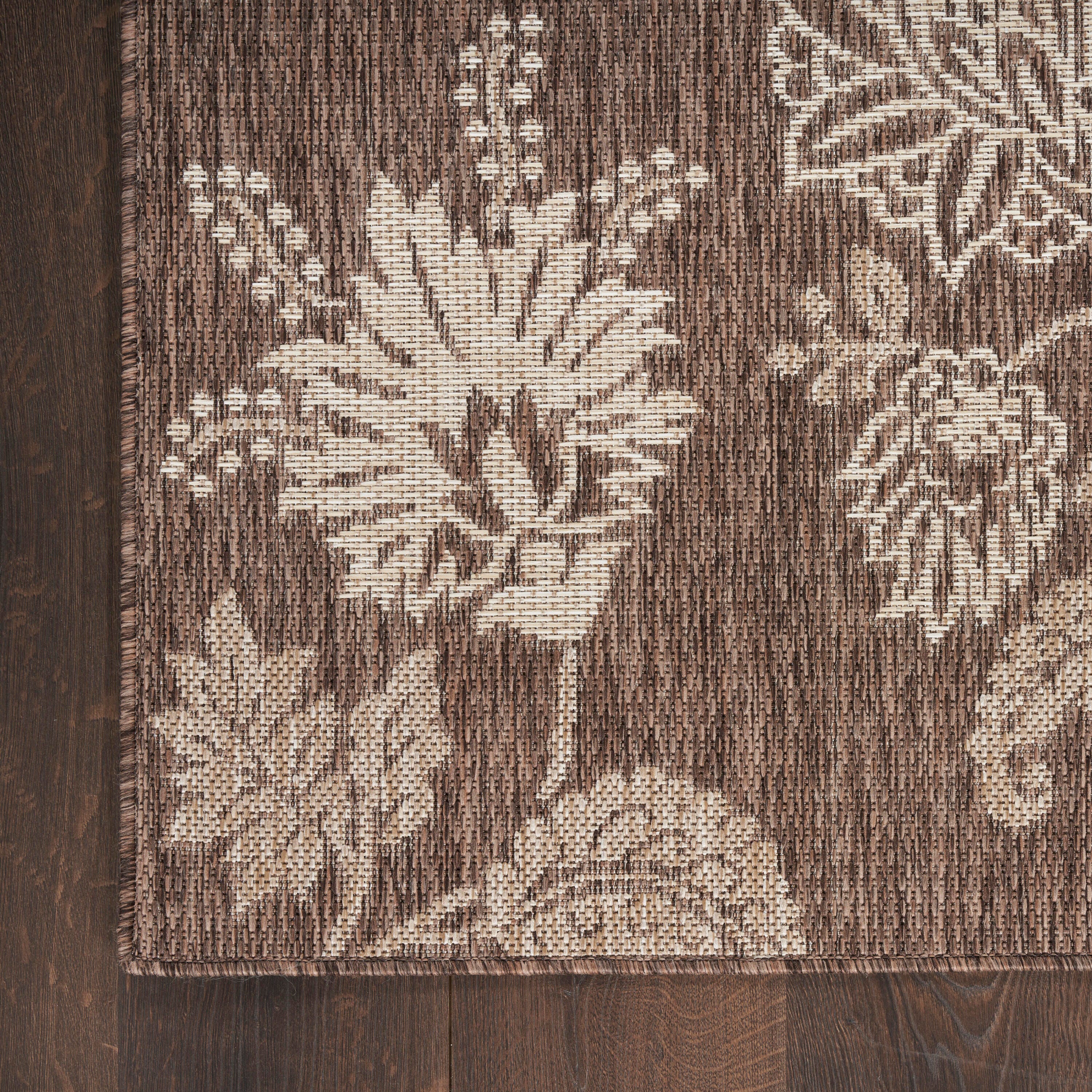 Nourison Home Oversized Flowers 6' x 9' Area Rug, Mocha, large