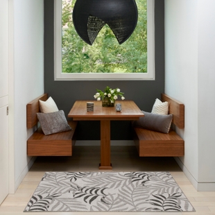 Nourison Home Tropical 3' x 5' Area Rug, Gray, rollover