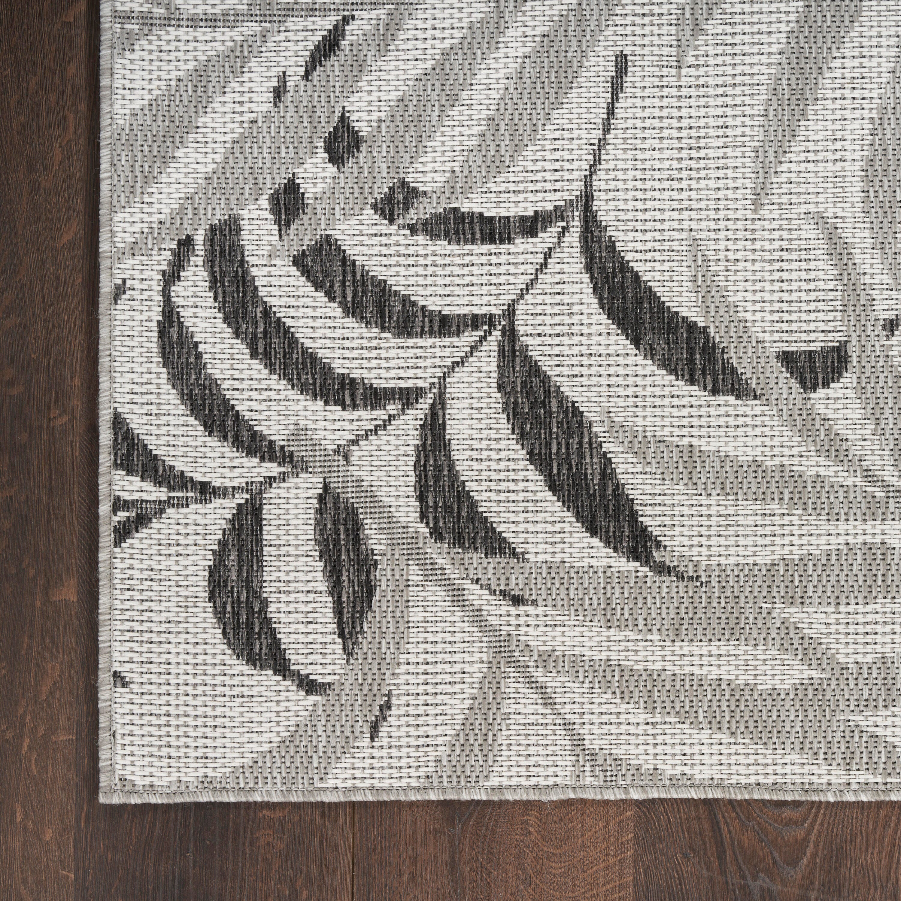 Nourison Home Tropical 5' x 7' Area Rug, Gray, large