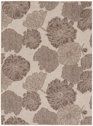Nourison Home Floral 4' x 6' Area Rug, Natural, large