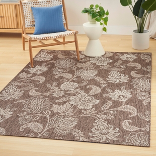 Nourison Home Oversized Flowers 4' x 6' Area Rug, Mocha, rollover