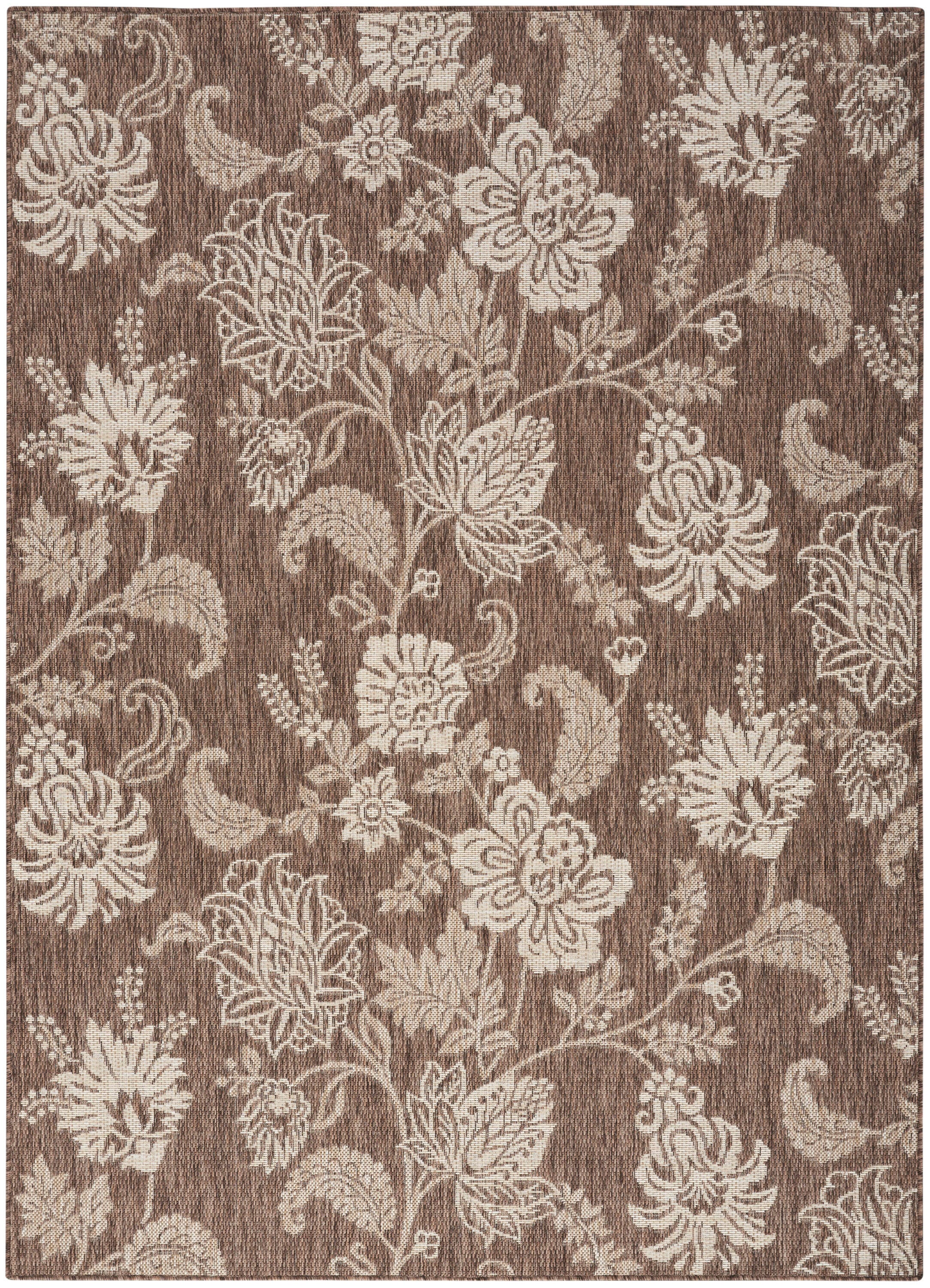 Nourison Home Oversized Flowers 4' x 6' Area Rug, Mocha, large