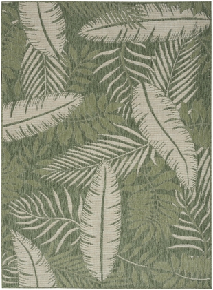 Nourison Home Palm Leaf 4' x 6' Area Rug, Green/Ivory, large
