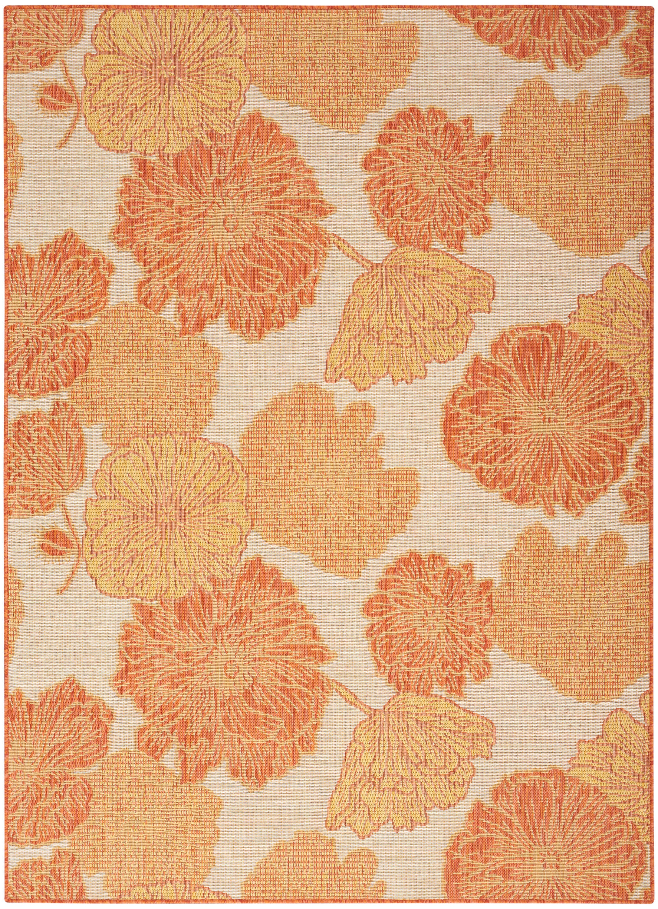 Nourison Home Floral 5' x 7' Area Rug, Coral, large