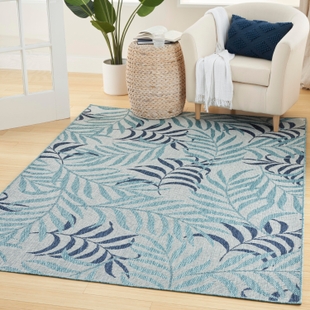 Nourison Home Tropical 4' x 6' Area Rug, Blue, rollover