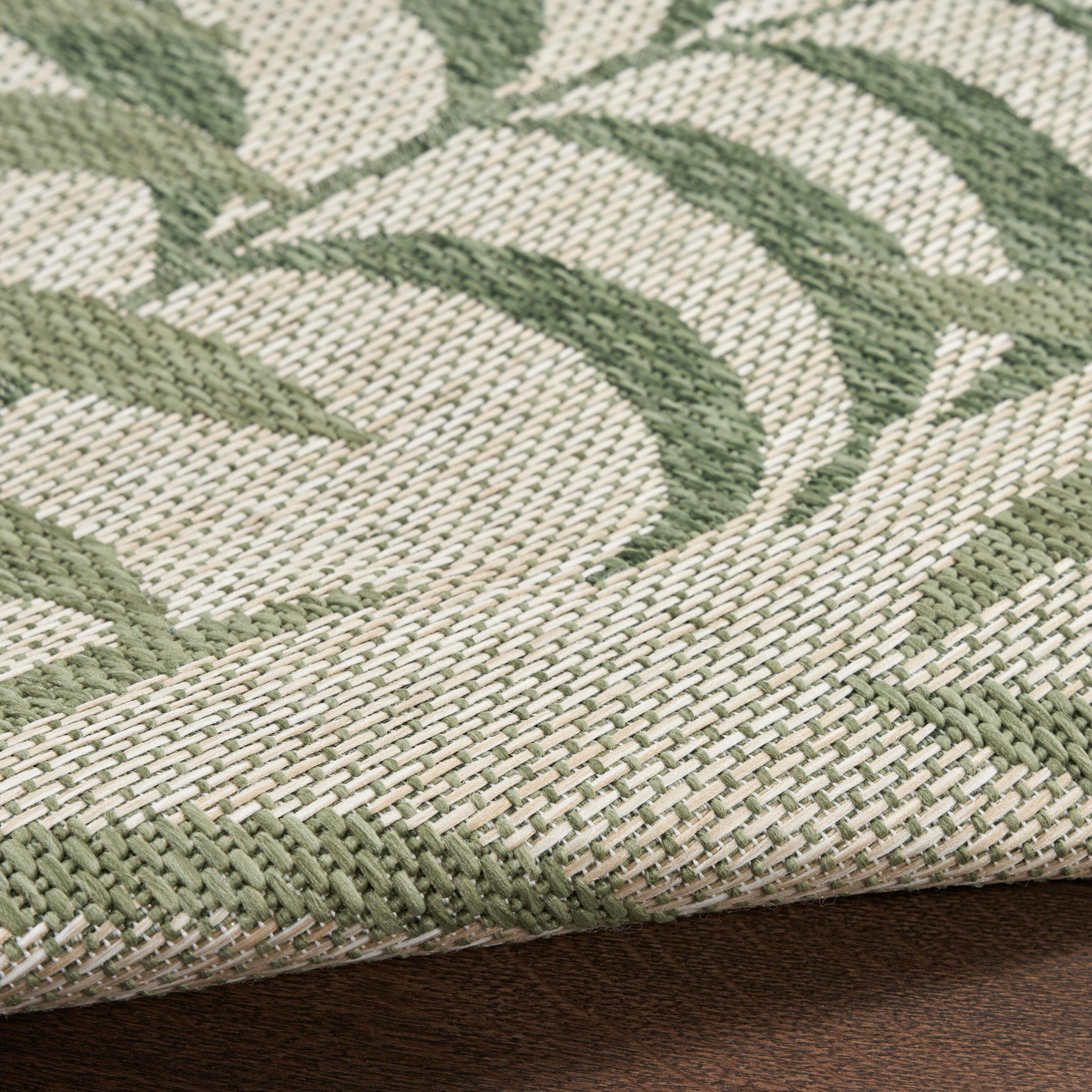 Nourison Home Tropical 9' x 12' Area Rug, Ivory/Green, large