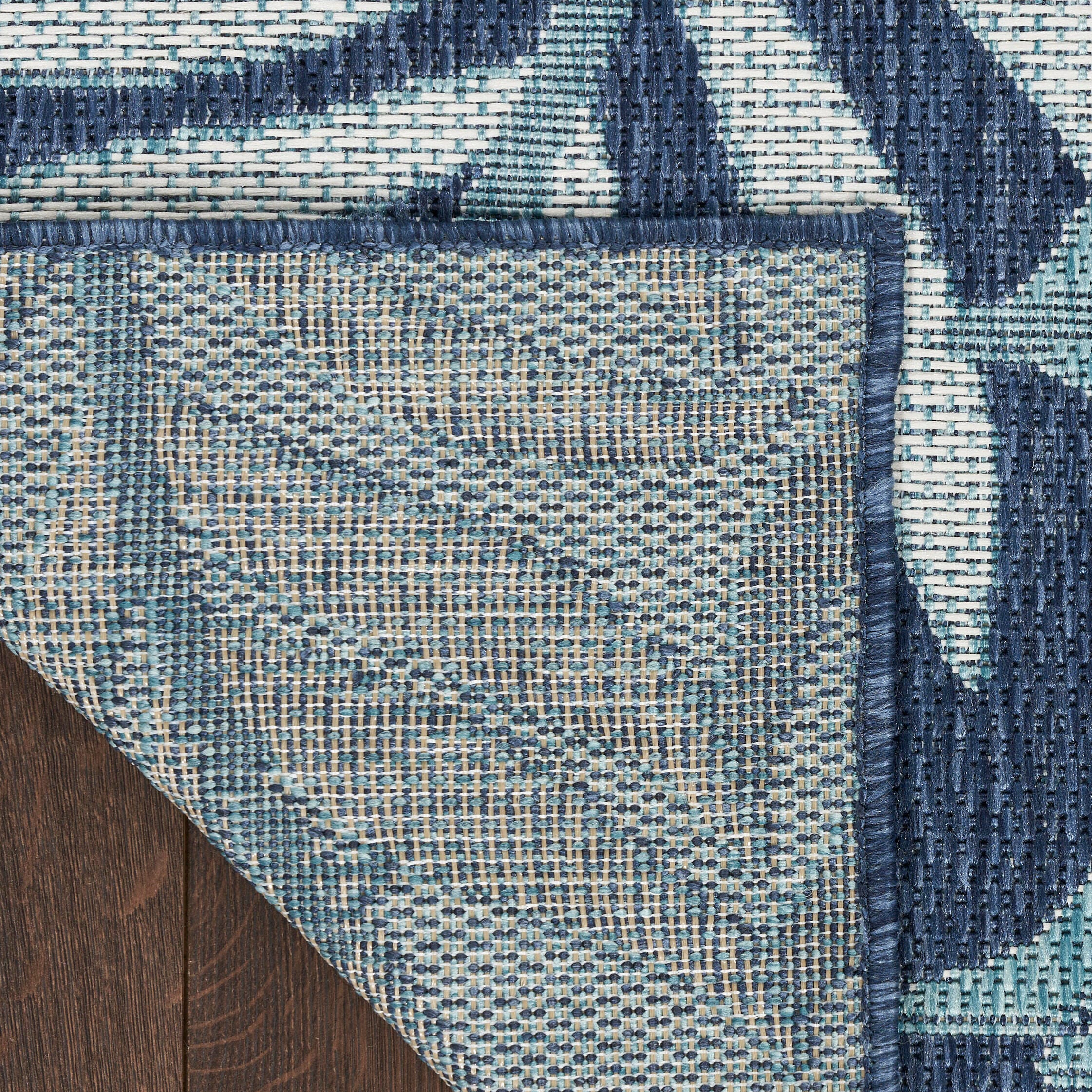 Nourison Home Tropical 6' x 9' Area Rug, Navy, large