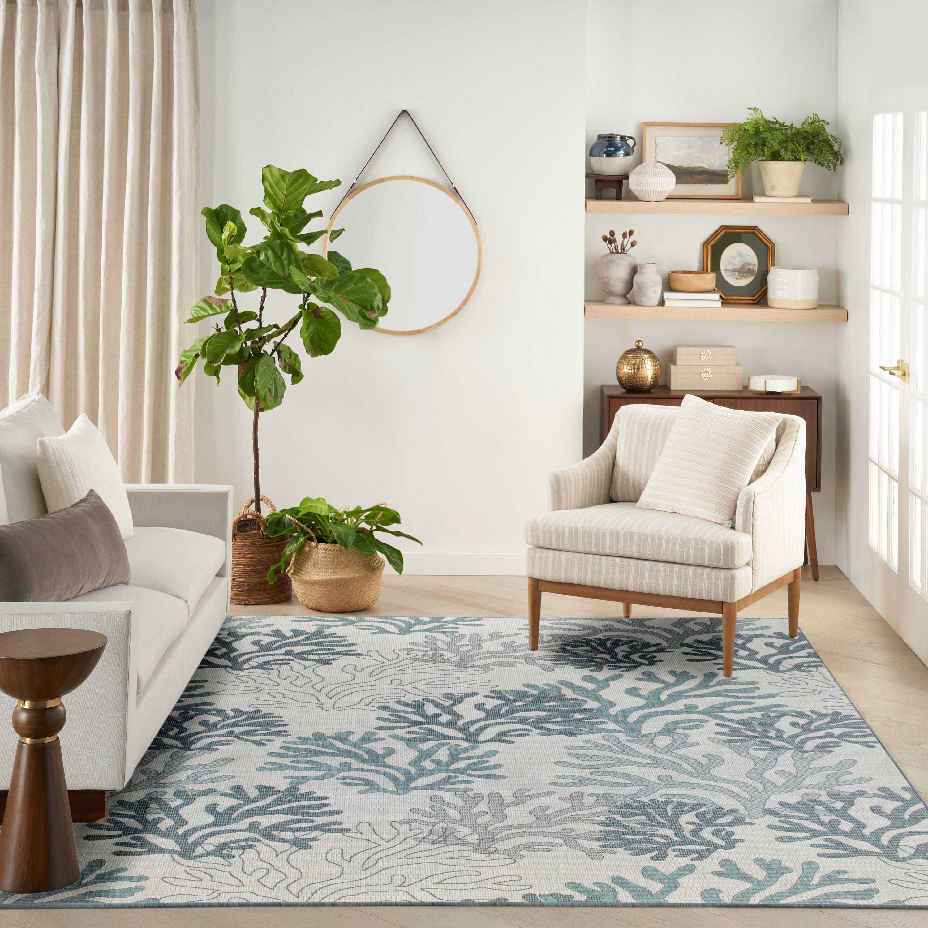 Nourison Home Coral Reef 9' x 12' Area Rug, Blue, large
