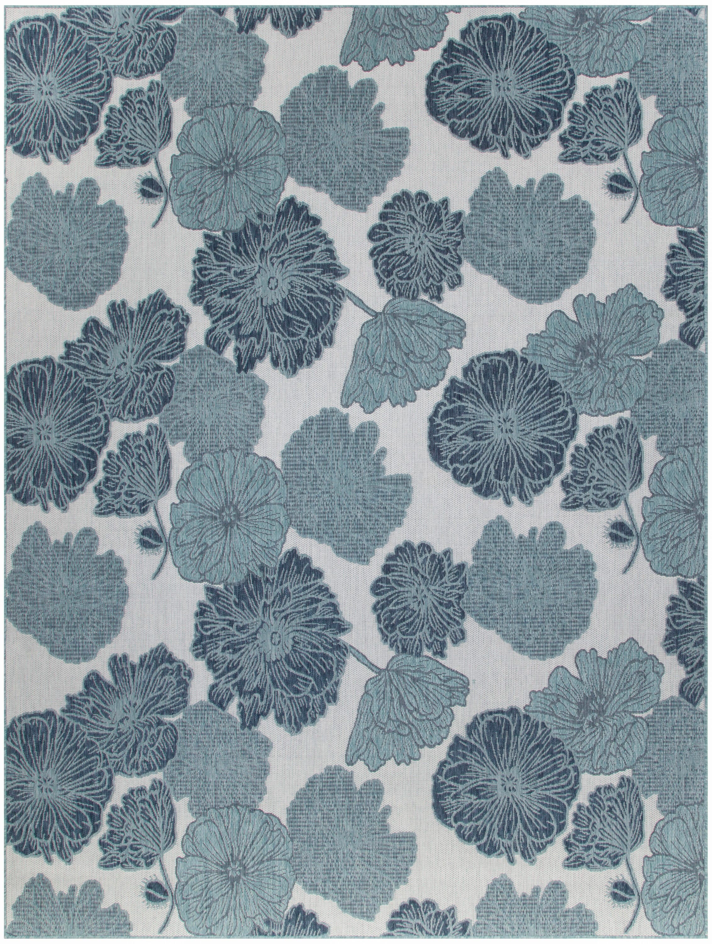 Nourison Home Floral 9' x 12' Area Rug, Blue, large