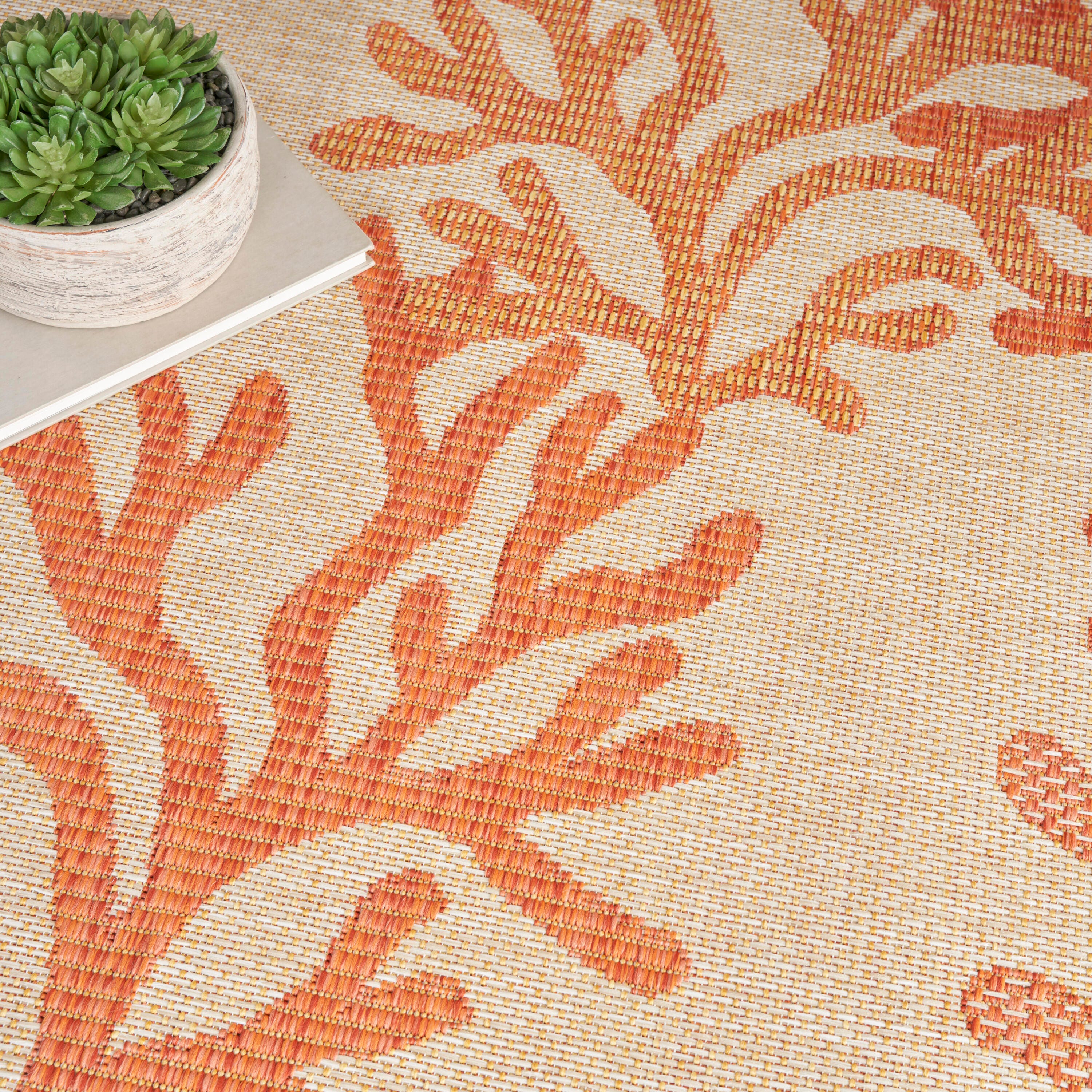 Nourison Home Coral Reef 6' x 9' Area Rug, Coral, large