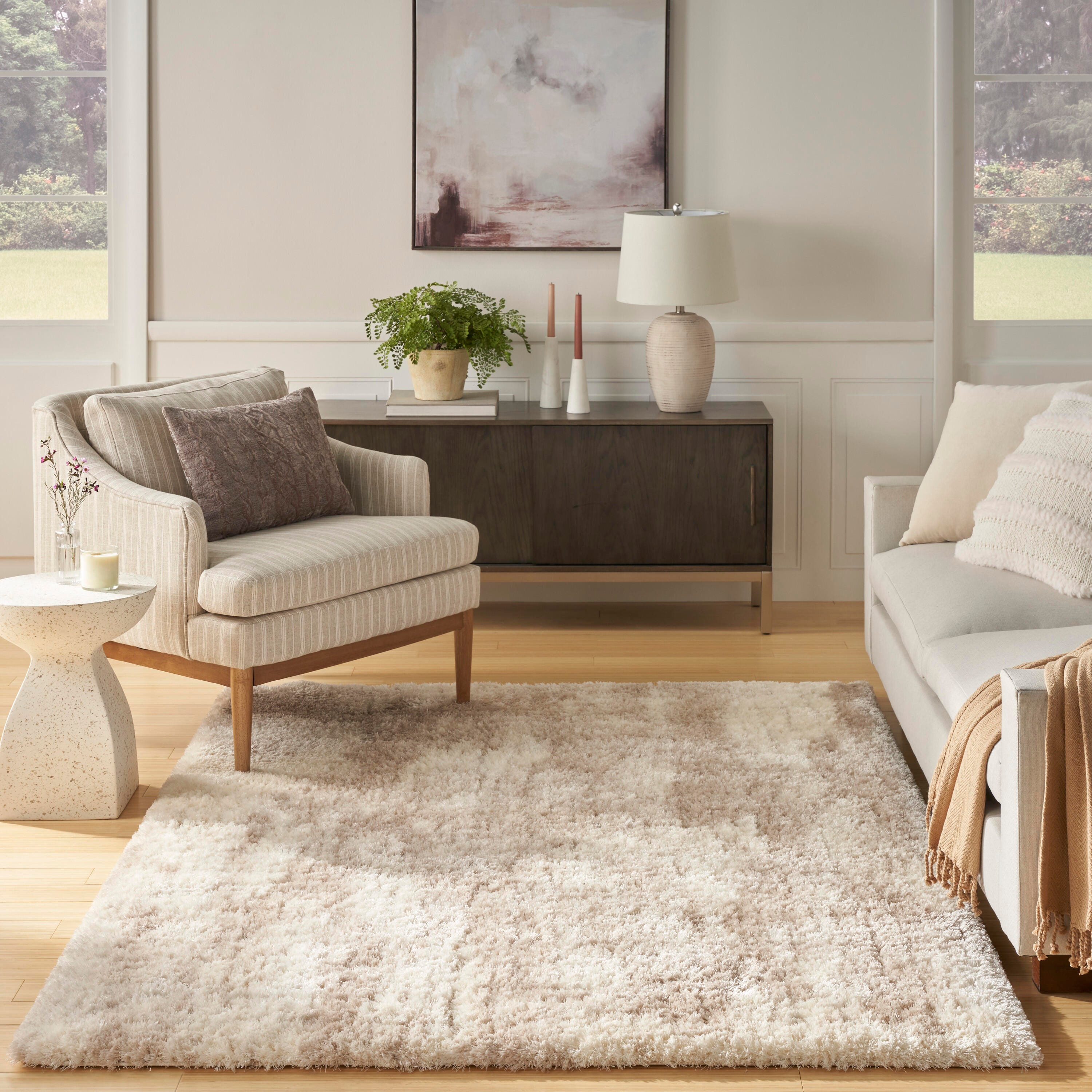Nourison Home Dreamy Shag 8' x 10' Area Rug, Ivory/Beige, large