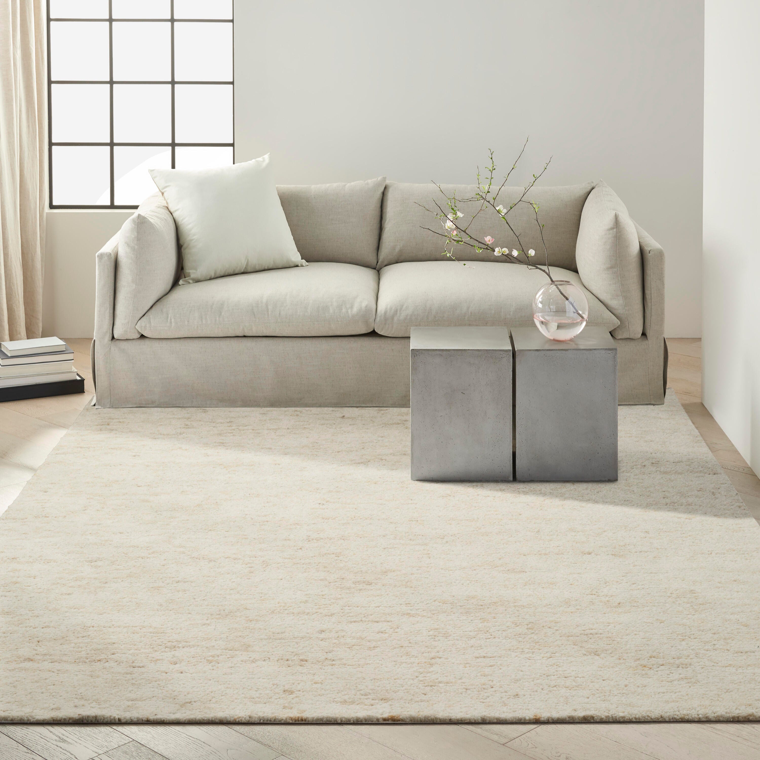 Calvin Klein Billows 7'9" x 9'9" Area Rug, Ivory/Beige, large
