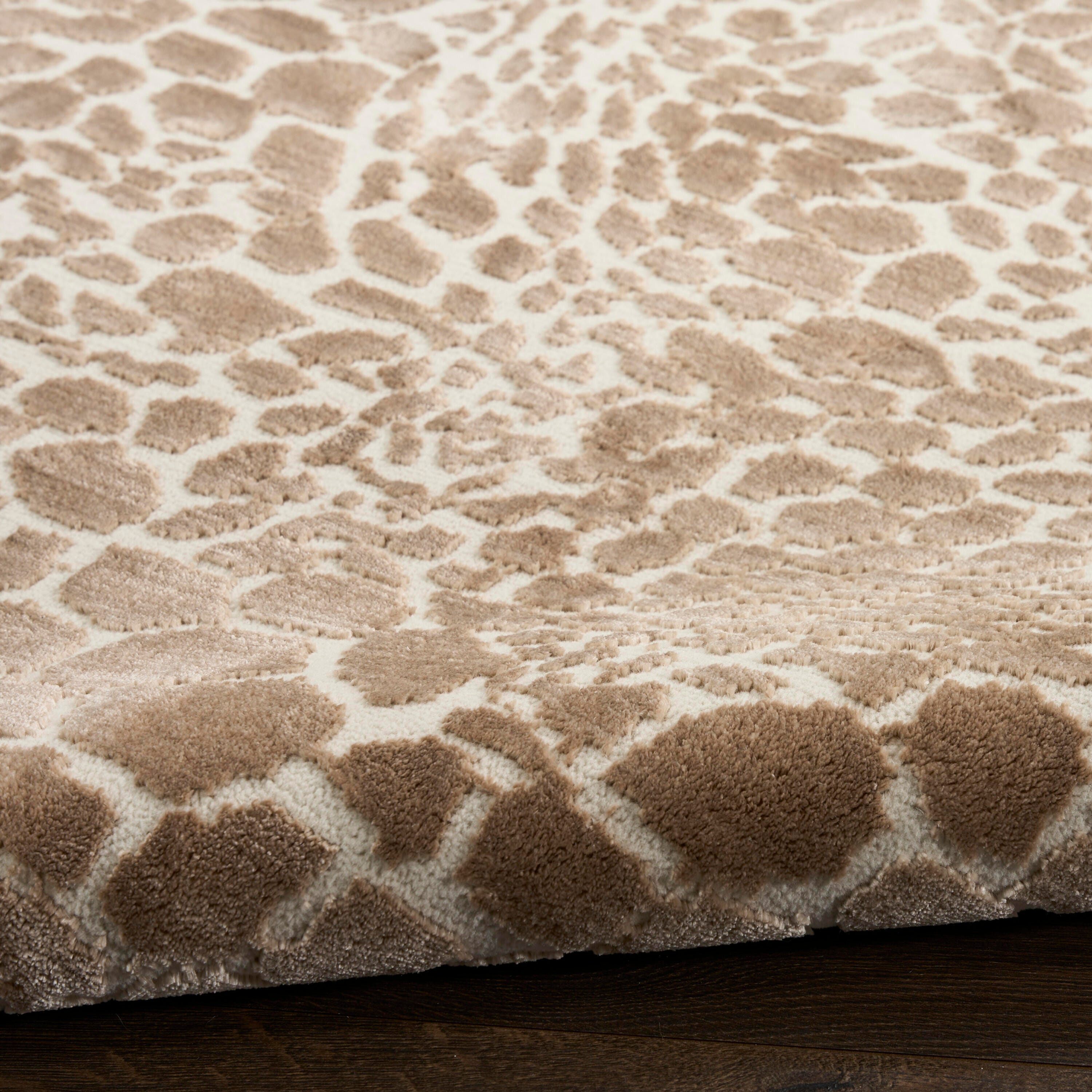Nourison Home Desire Animal Print 4' x 6' Area Rug, Camel/Silver, large