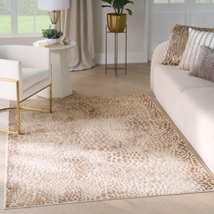 Nourison Home Desire Animal Print 5' x 7' Area Rug, Camel/Silver, rollover