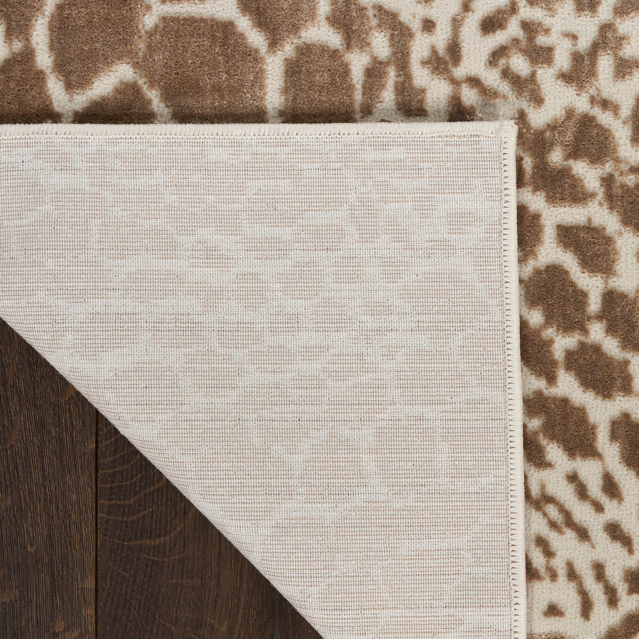 Nourison Home Desire Animal Print 6' x 9' Area Rug, Camel/Silver, large