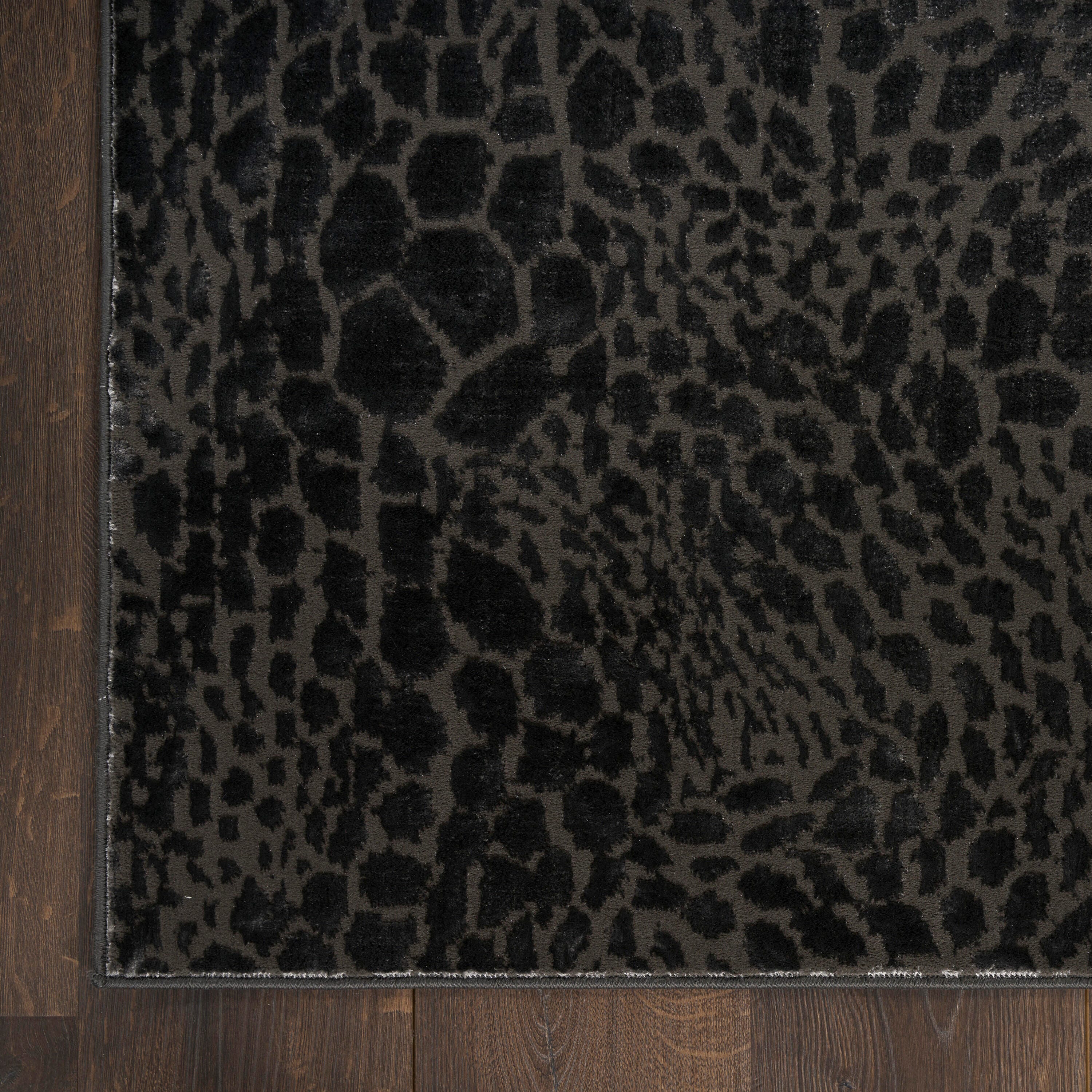 Nourison Home Desire Animal Print 6' x 9' Area Rug, Charcoal/Silver, large