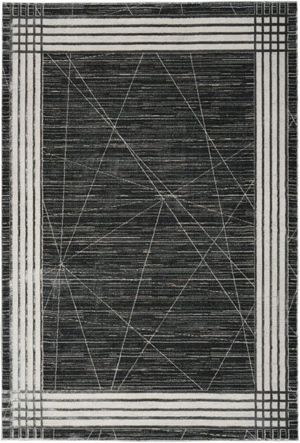 Nourison Home Desire Border 6' x 9' Area Rug, Charcoal/Silver