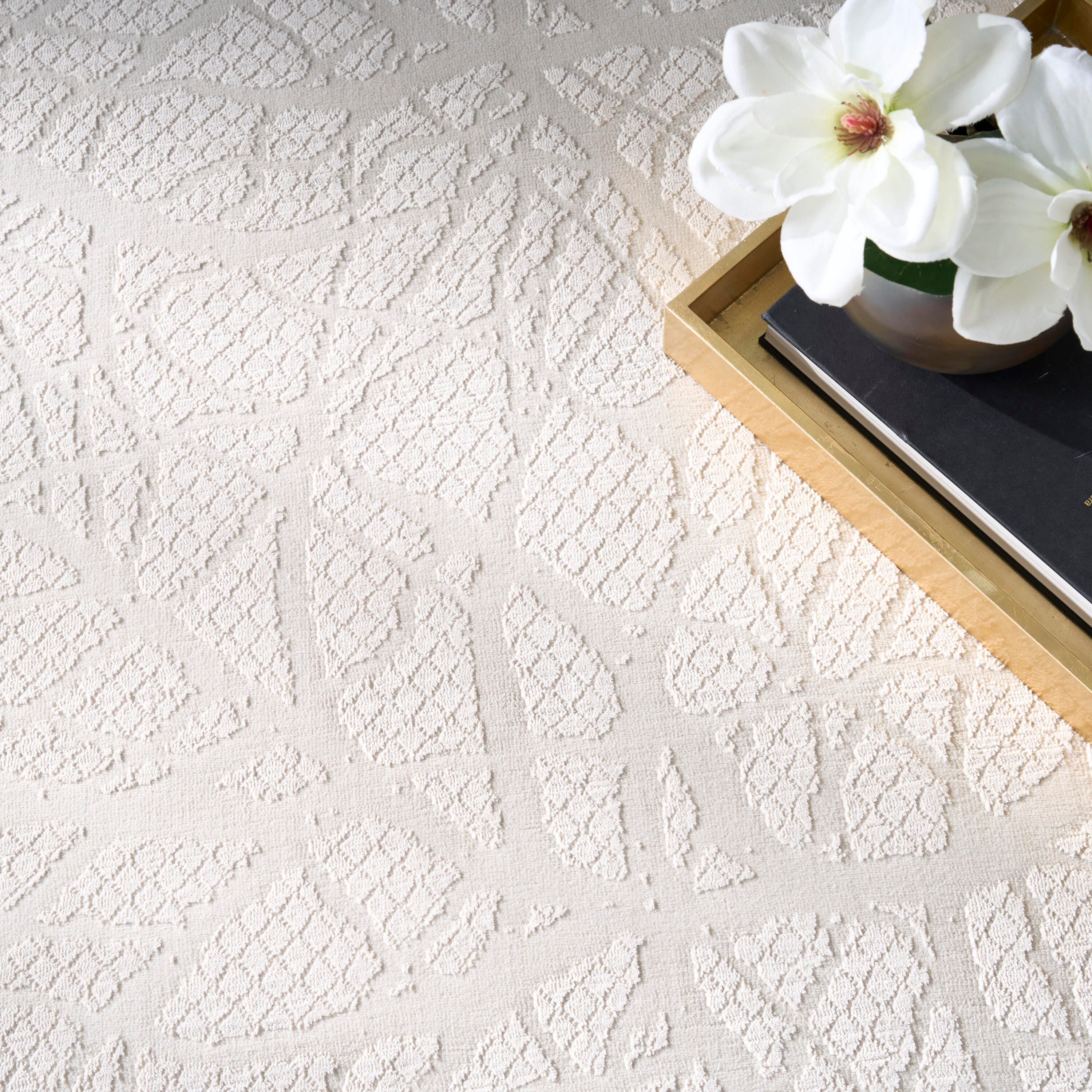 Nourison Home Desire Textured 6' x 9' Area Rug, Beige, large