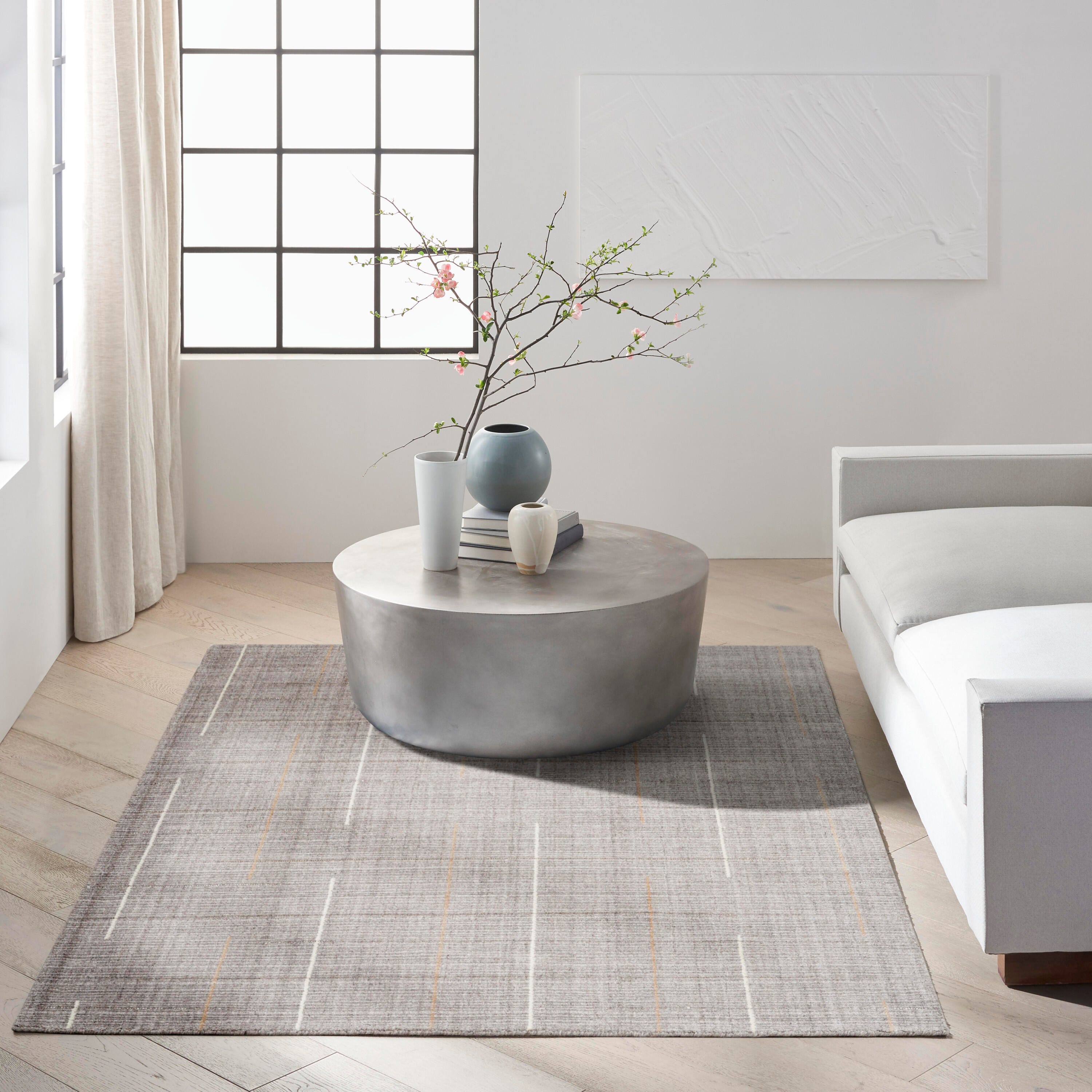 Calvin Klein Architectura 5'3" x 7'3" Area Rug, Grey, large