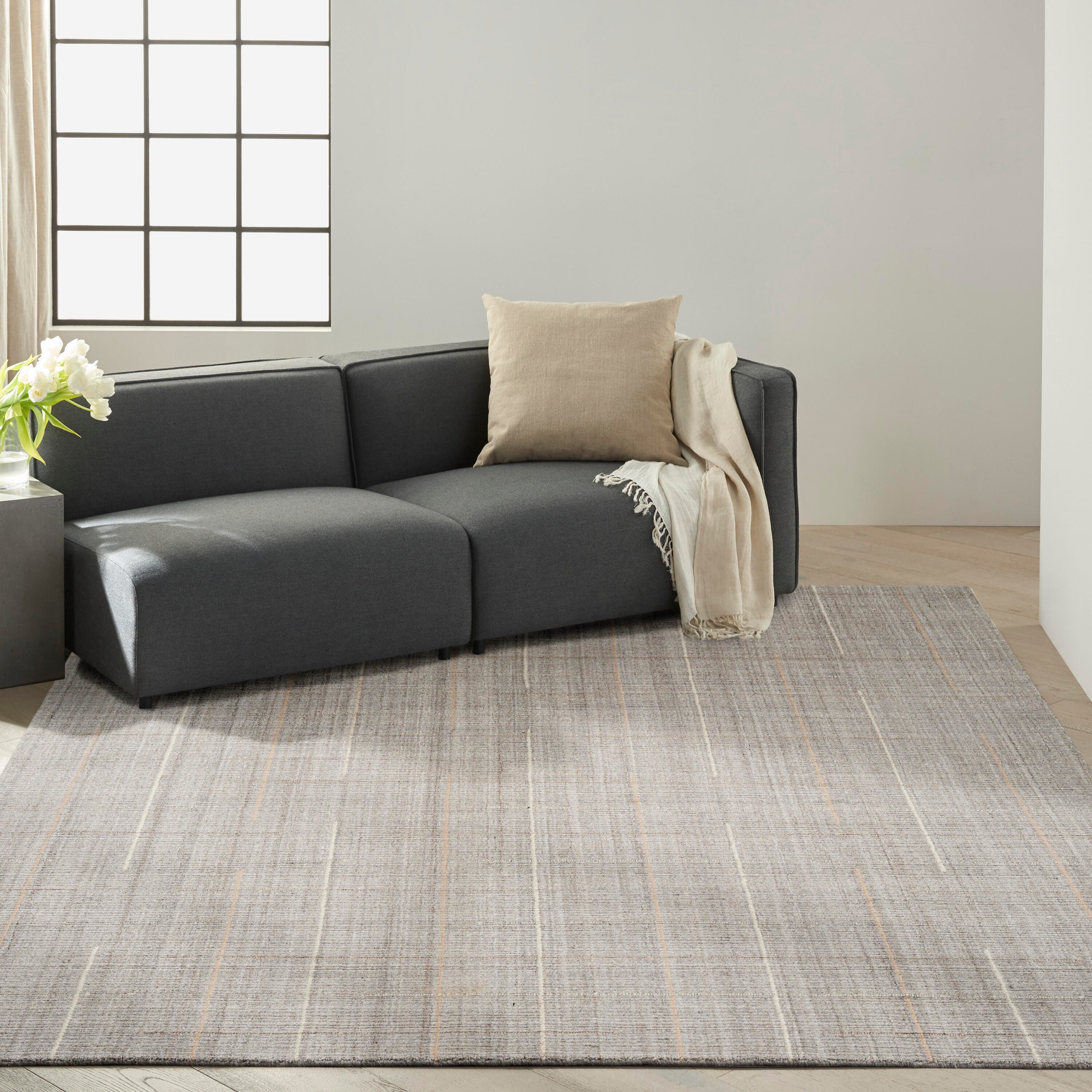 Calvin Klein Architectura 7'9" x 9'9" Area Rug, Grey, large