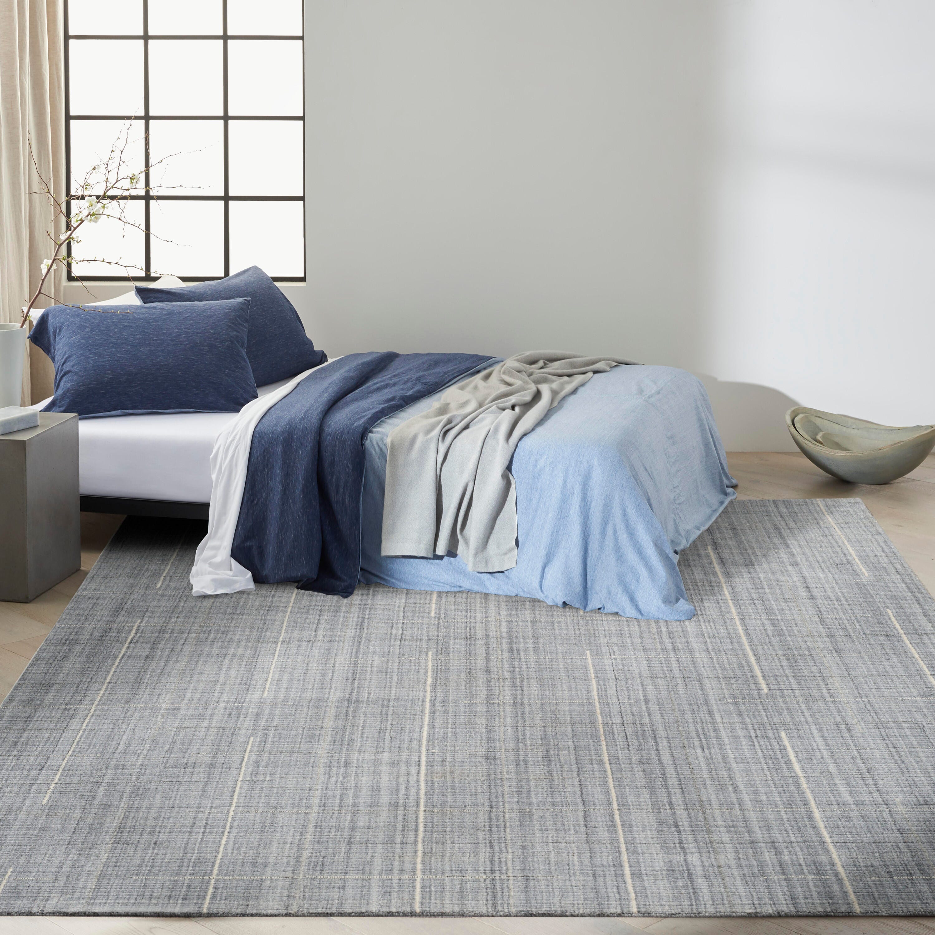 Calvin Klein Architectura 7'9" x 9'9" Area Rug, Denim, large