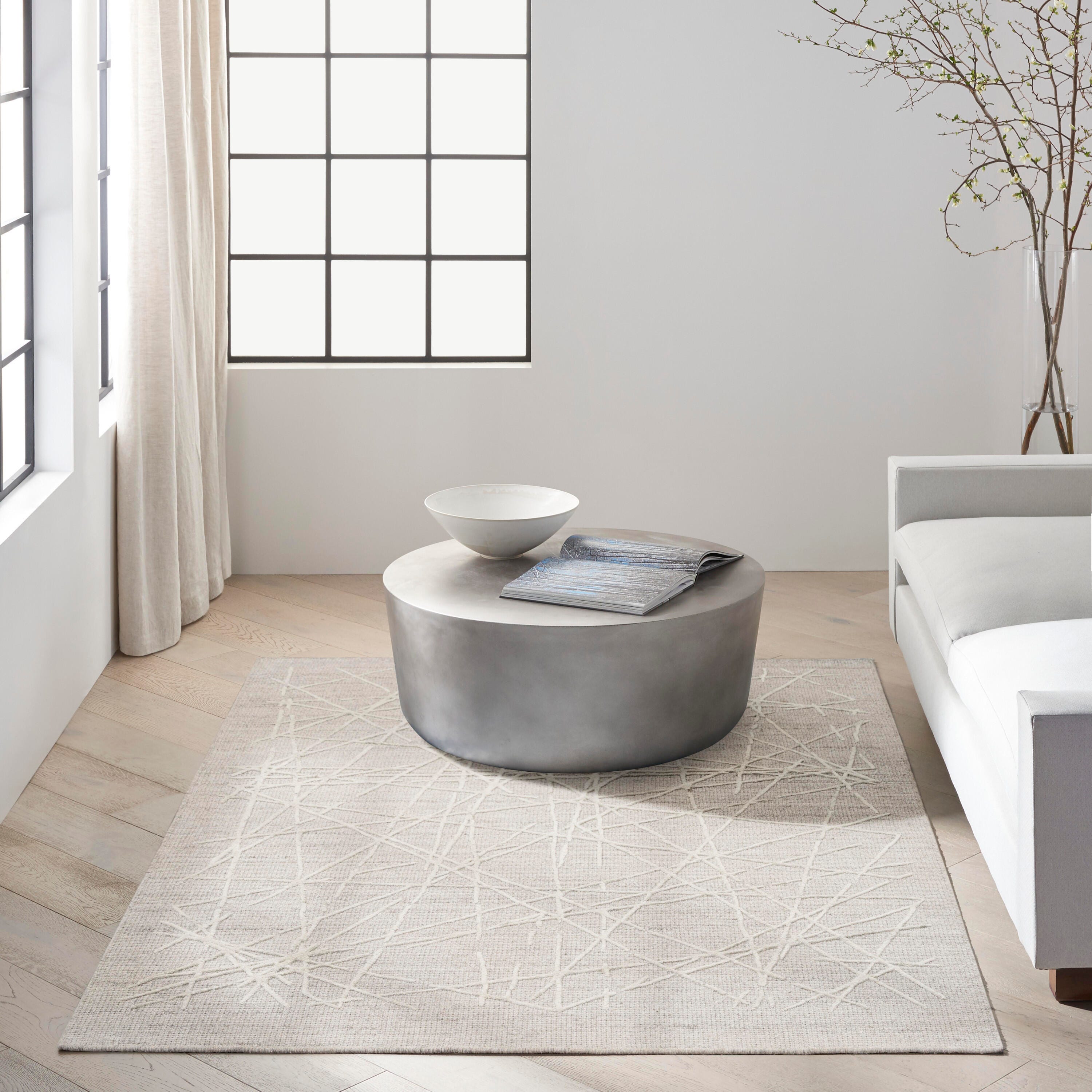 Calvin Klein Wander 5'3" x 7'3" Area Rug, Gray, large
