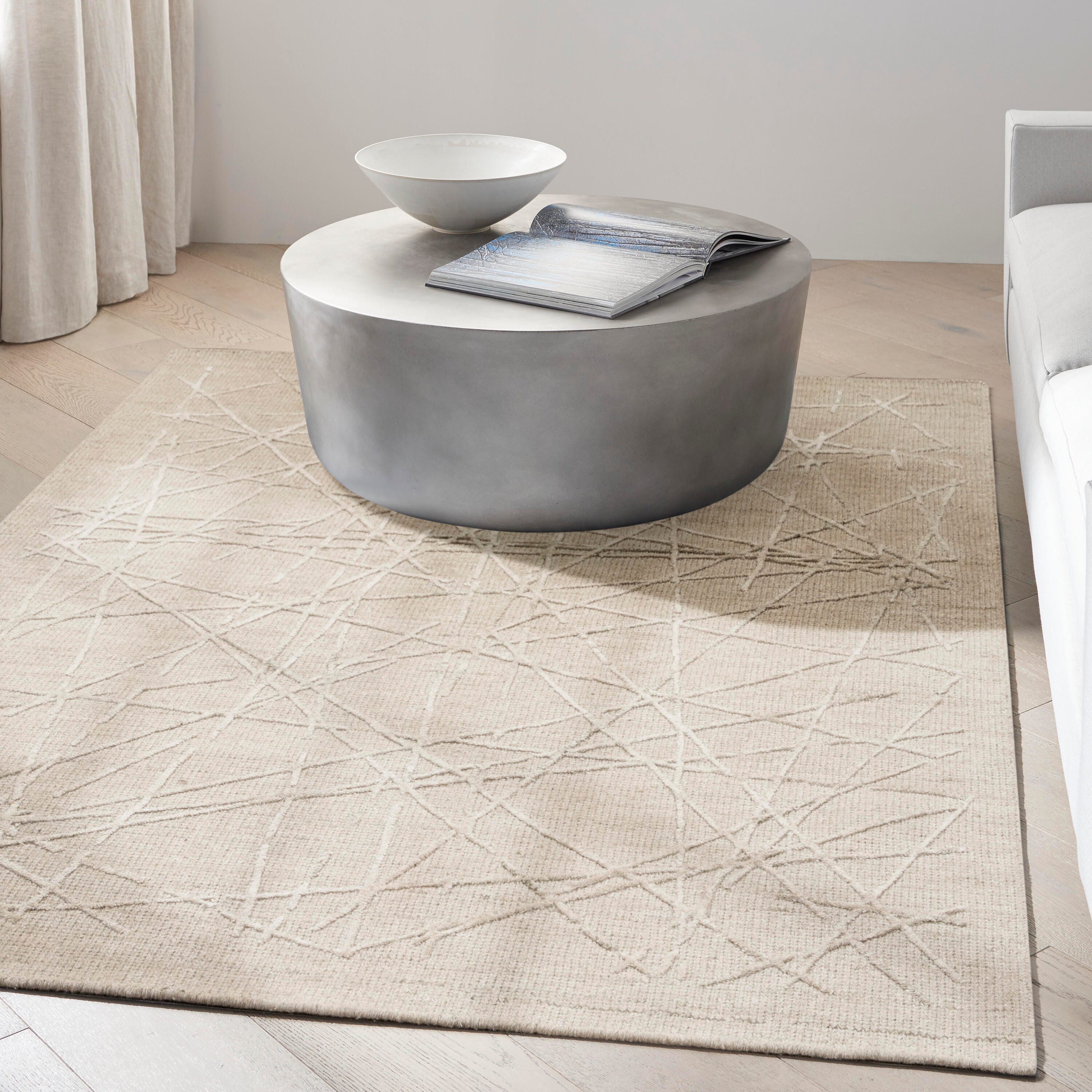 Calvin Klein Wander 5'3" x 7'3" Area Rug, Taupe, large