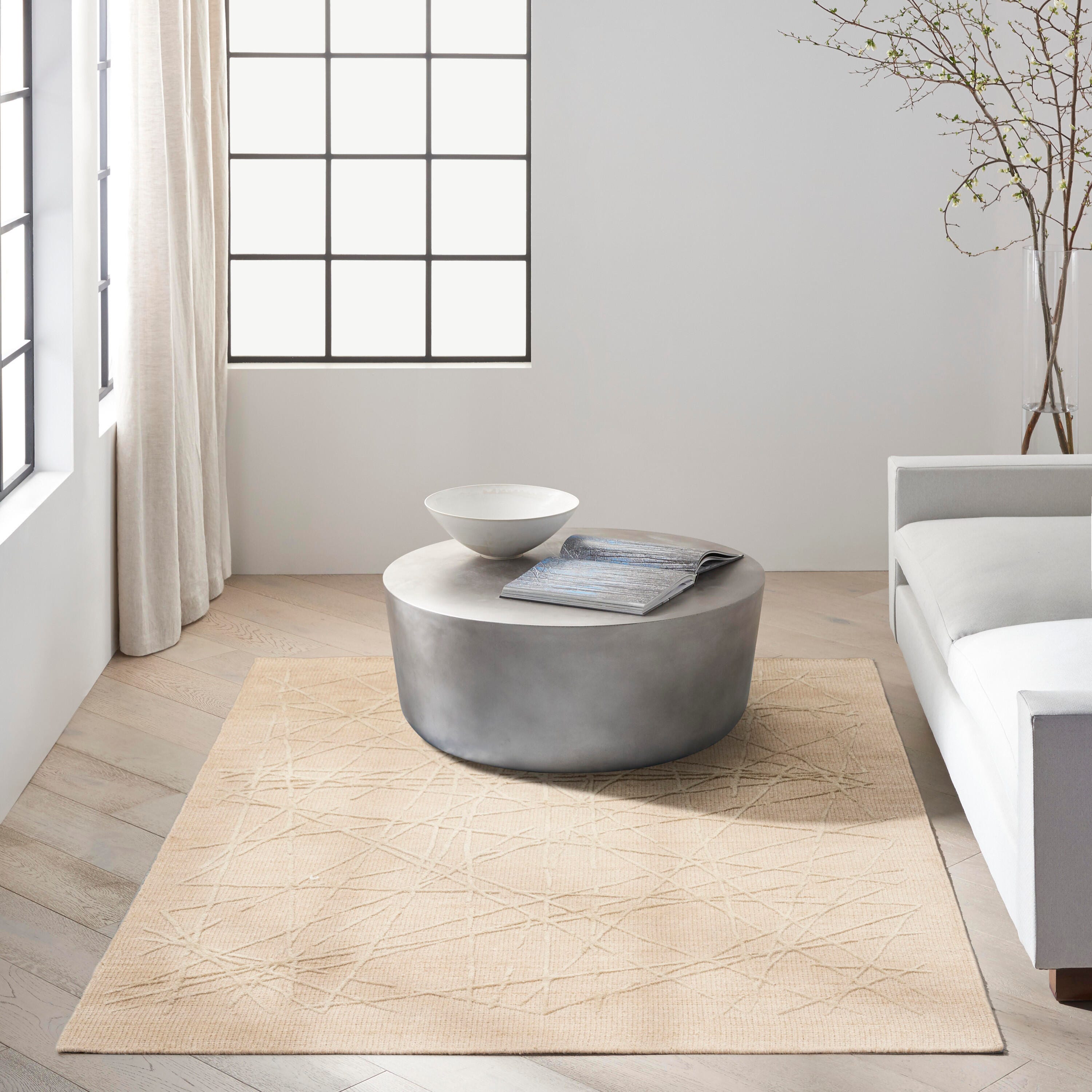 Calvin Klein Wander 5'3" x 7'3" Area Rug, Natural, large